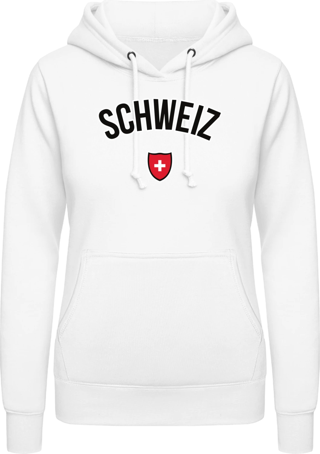 Schweiz - Arctic white AWDis ladies hoodie - Front