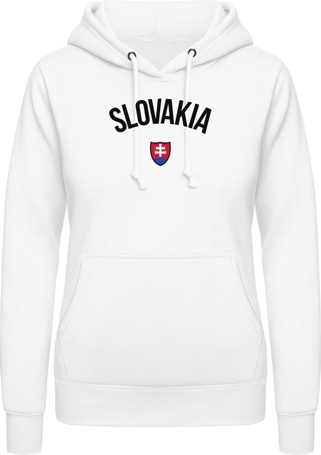 I Love Slovakia - Arctic white AWDis ladies hoodie - Front