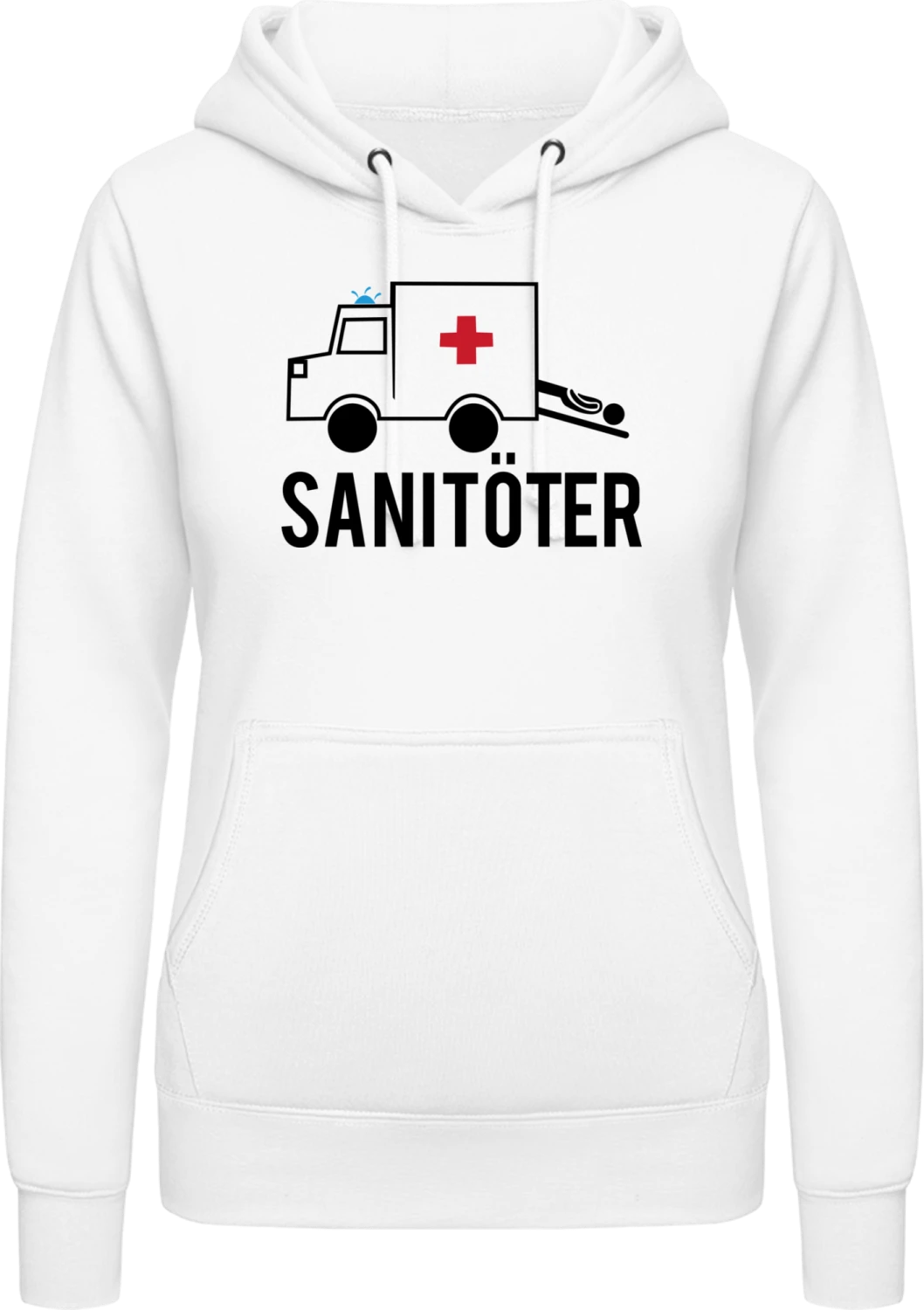 Sanitöter - Arctic white AWDis ladies hoodie - Front