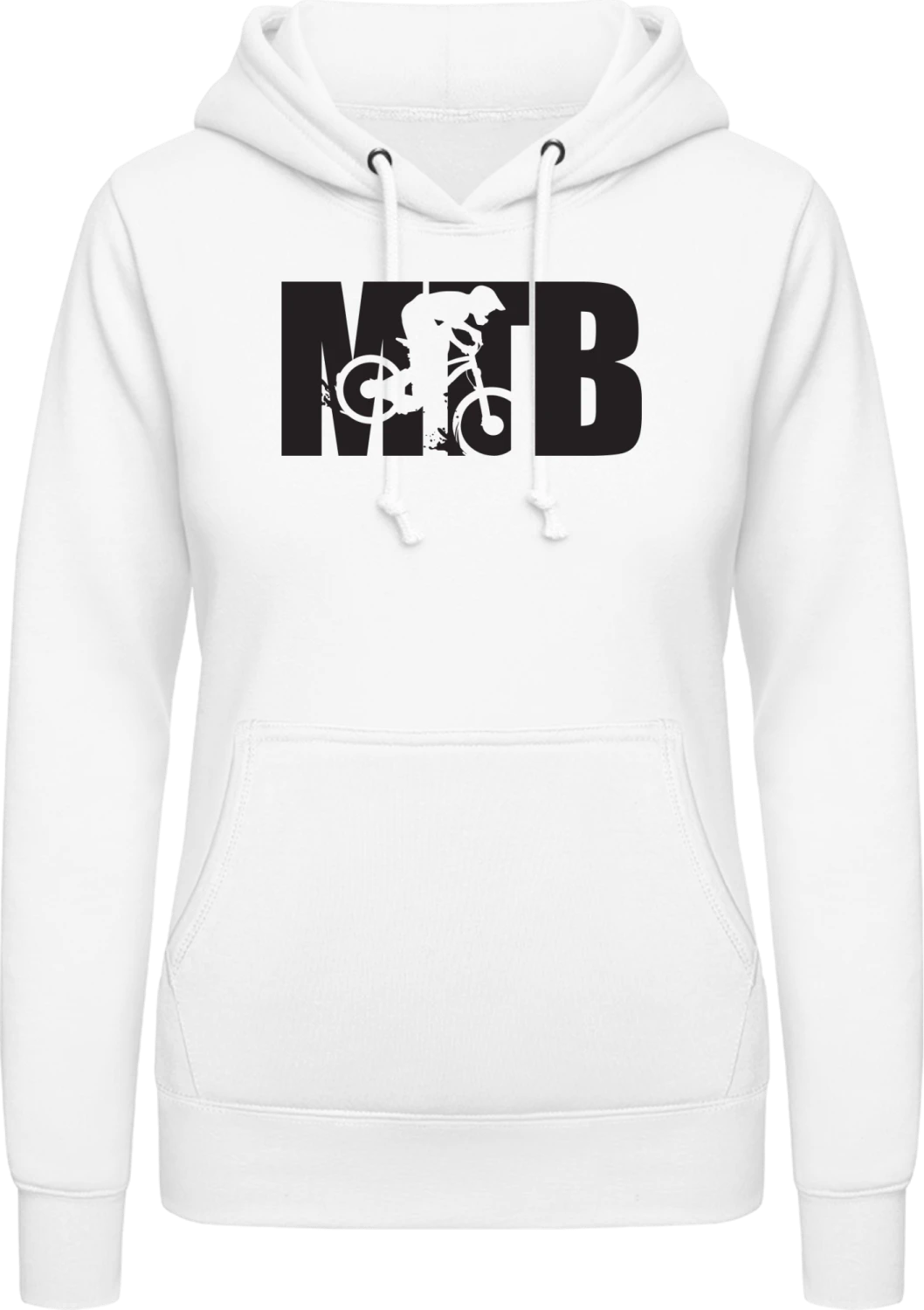 MTB Mountainbike - Arctic white AWDis ladies hoodie - Front