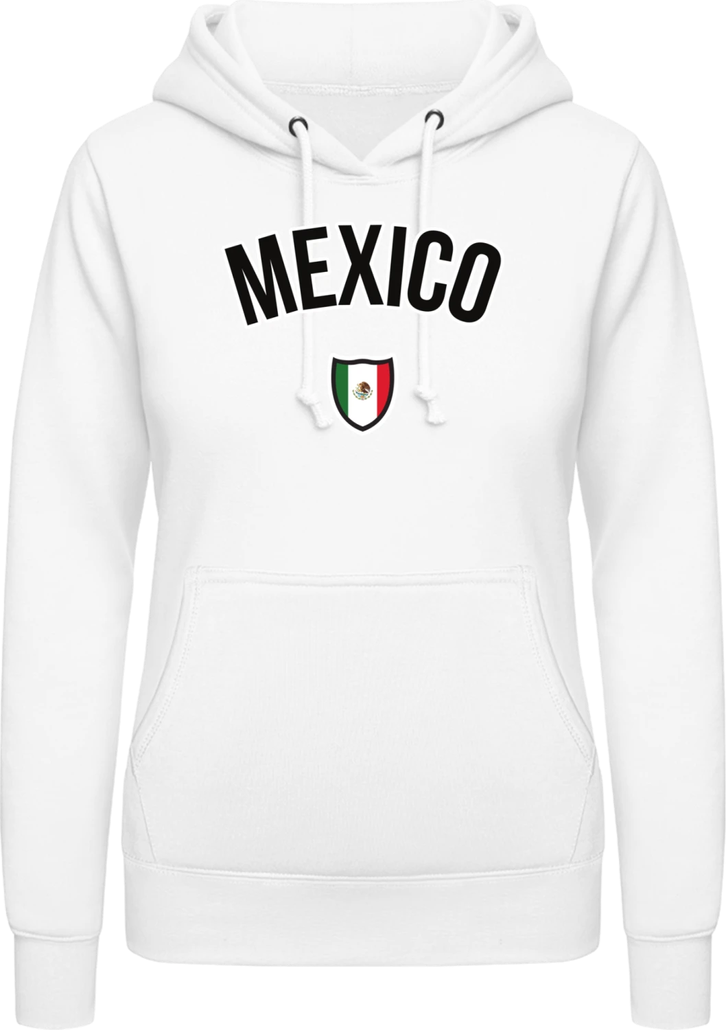 MEXICO Fan - Arctic white AWDis ladies hoodie - Front