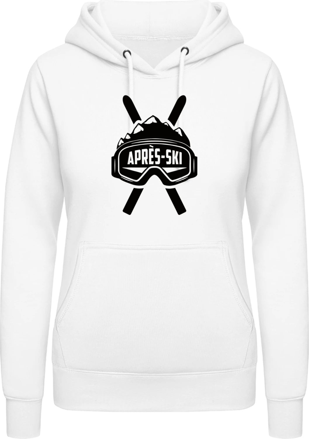 Après Ski Emblem - Arctic white AWDis ladies hoodie - Front