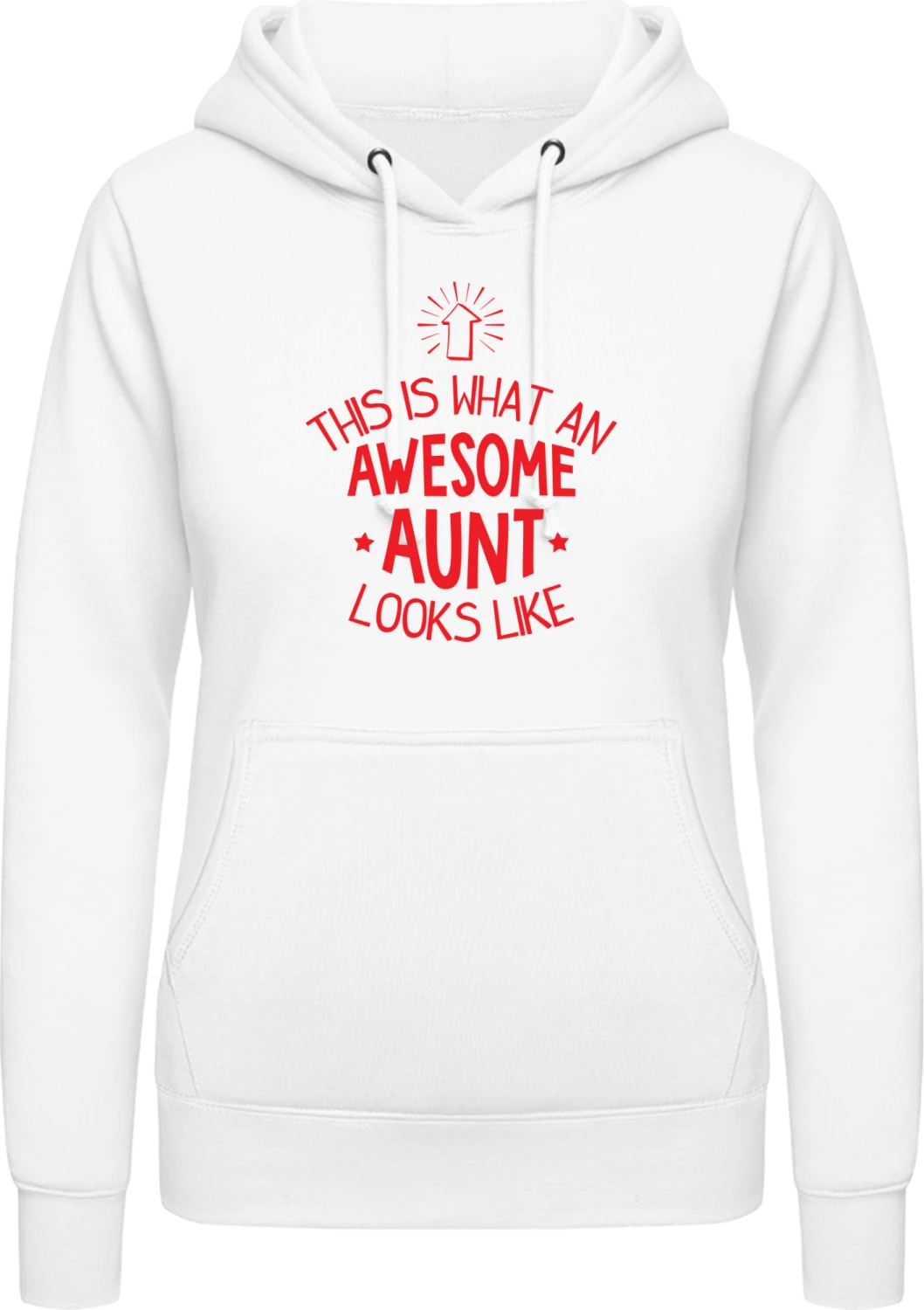 This Is What An Awesome Aunt Looks Like - Arctic white AWDis ladies hoodie - Front