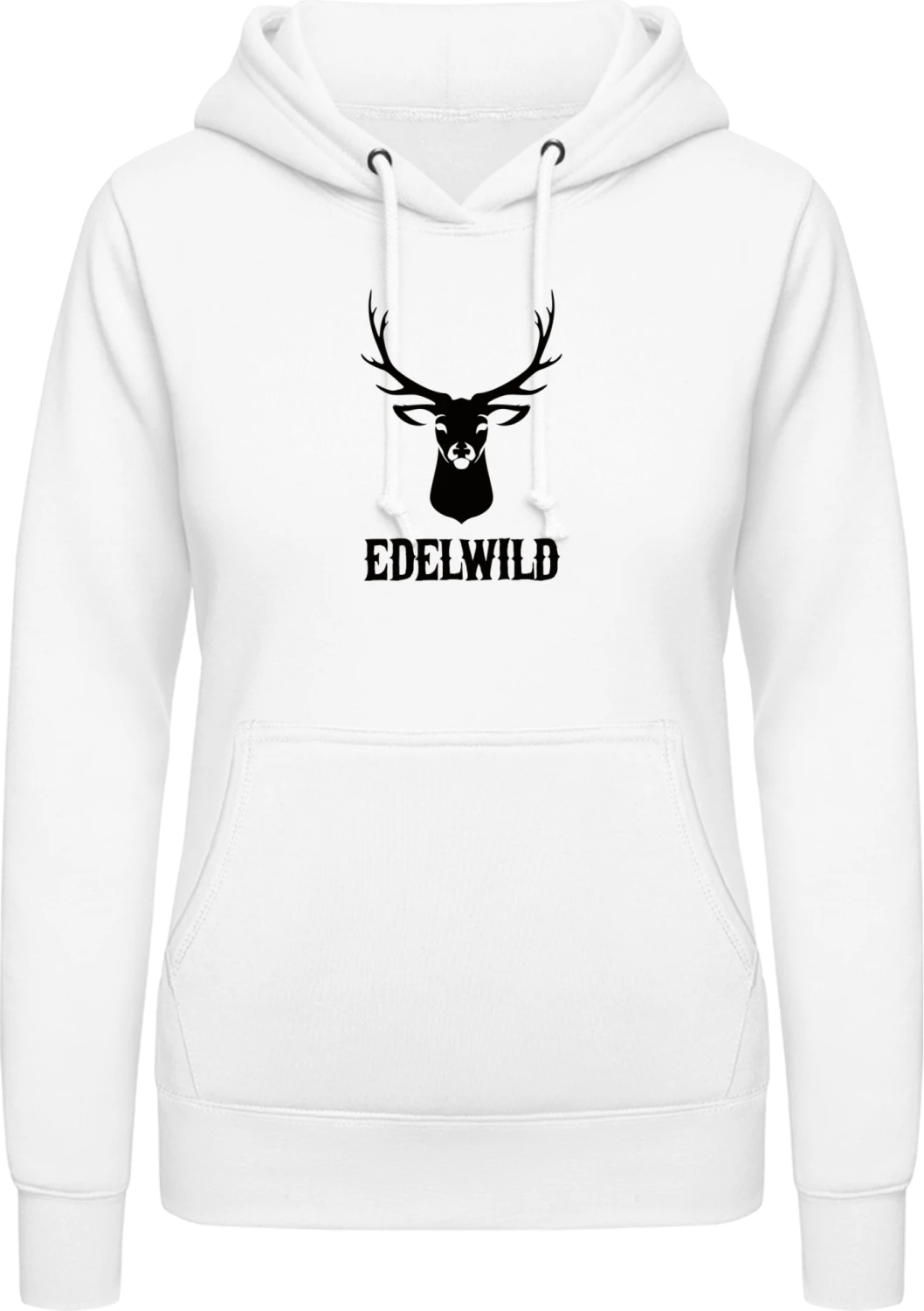 Edelwild  - Arctic white AWDis ladies hoodie - Front