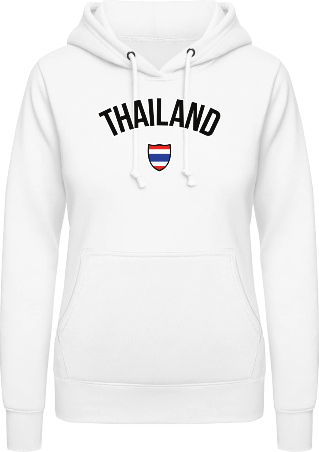 THAILAND Fan - Arctic white AWDis ladies hoodie - Front