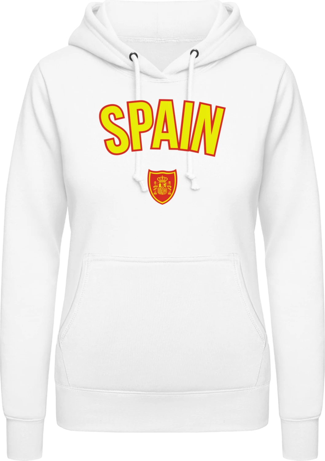 SPAIN Football Fan - Arctic white AWDis ladies hoodie - Front