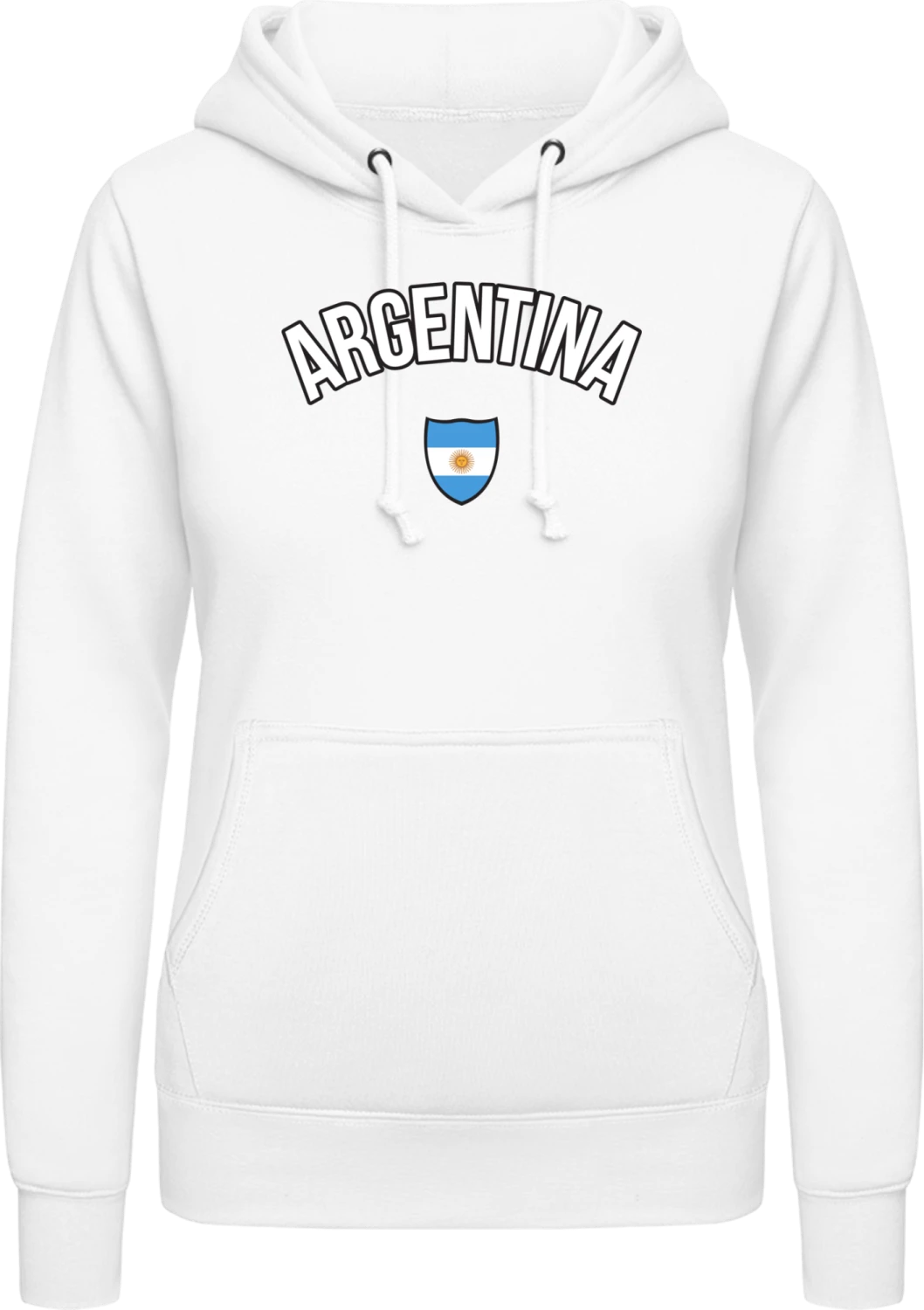 ARGENTINA Fan - Arctic white AWDis ladies hoodie - Front