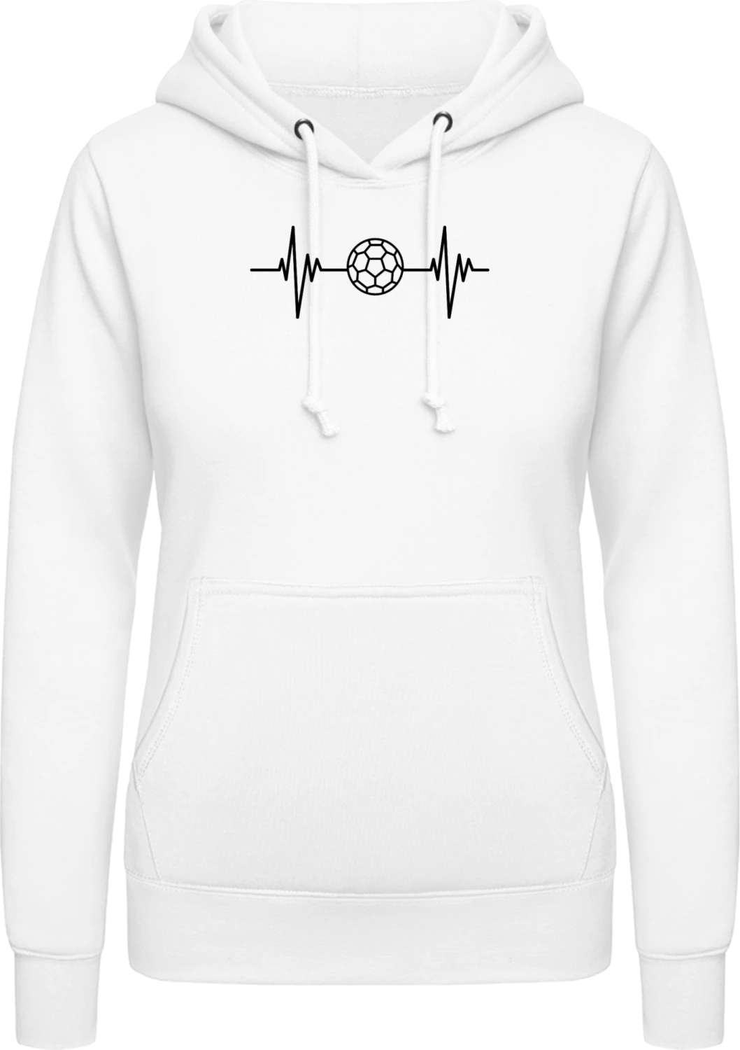 Handball Pulse - Arctic white AWDis ladies hoodie - Front