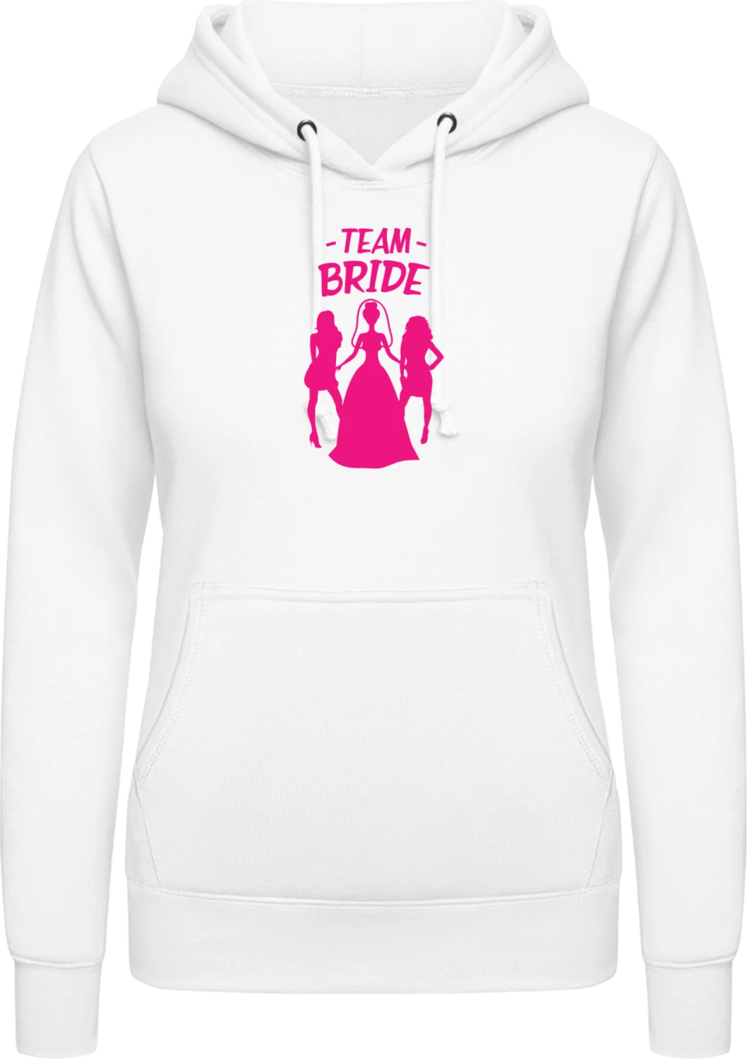 Team Bride Bodyguard - Arctic white AWDis ladies hoodie - Front