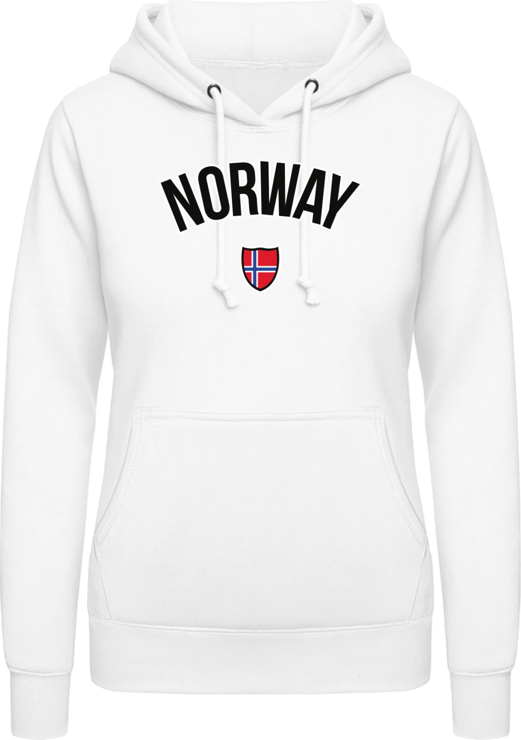 NORWAY Fan - Arctic white AWDis ladies hoodie - Front