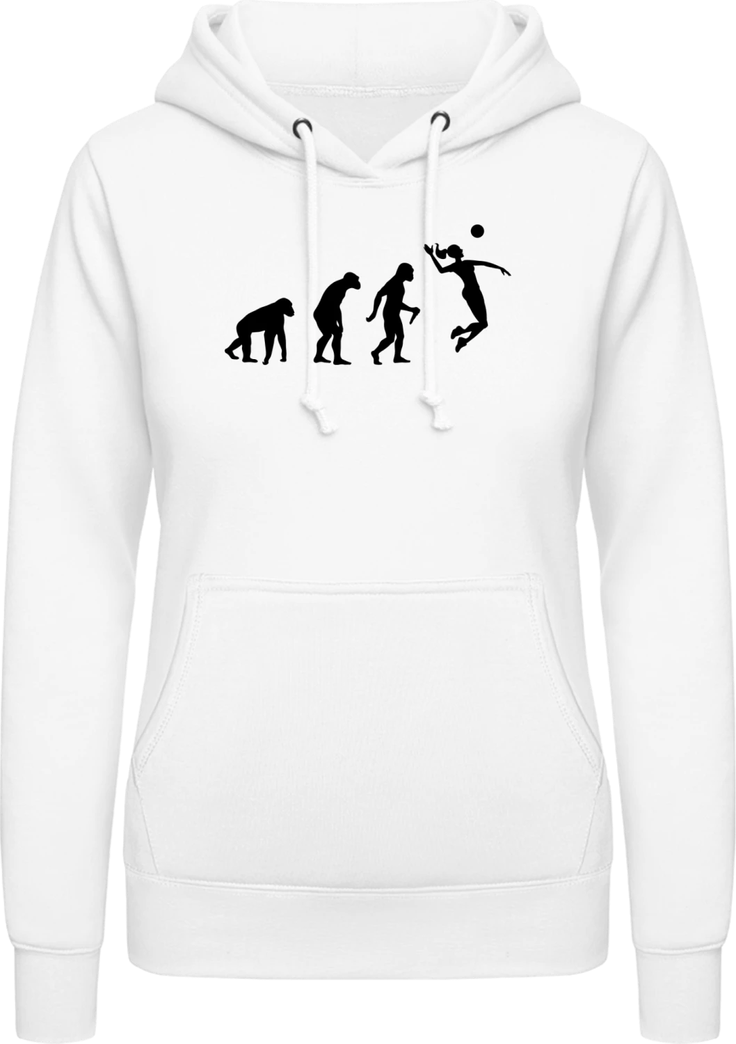 Volleyball Evolution Woman - Arctic white AWDis ladies hoodie - Front