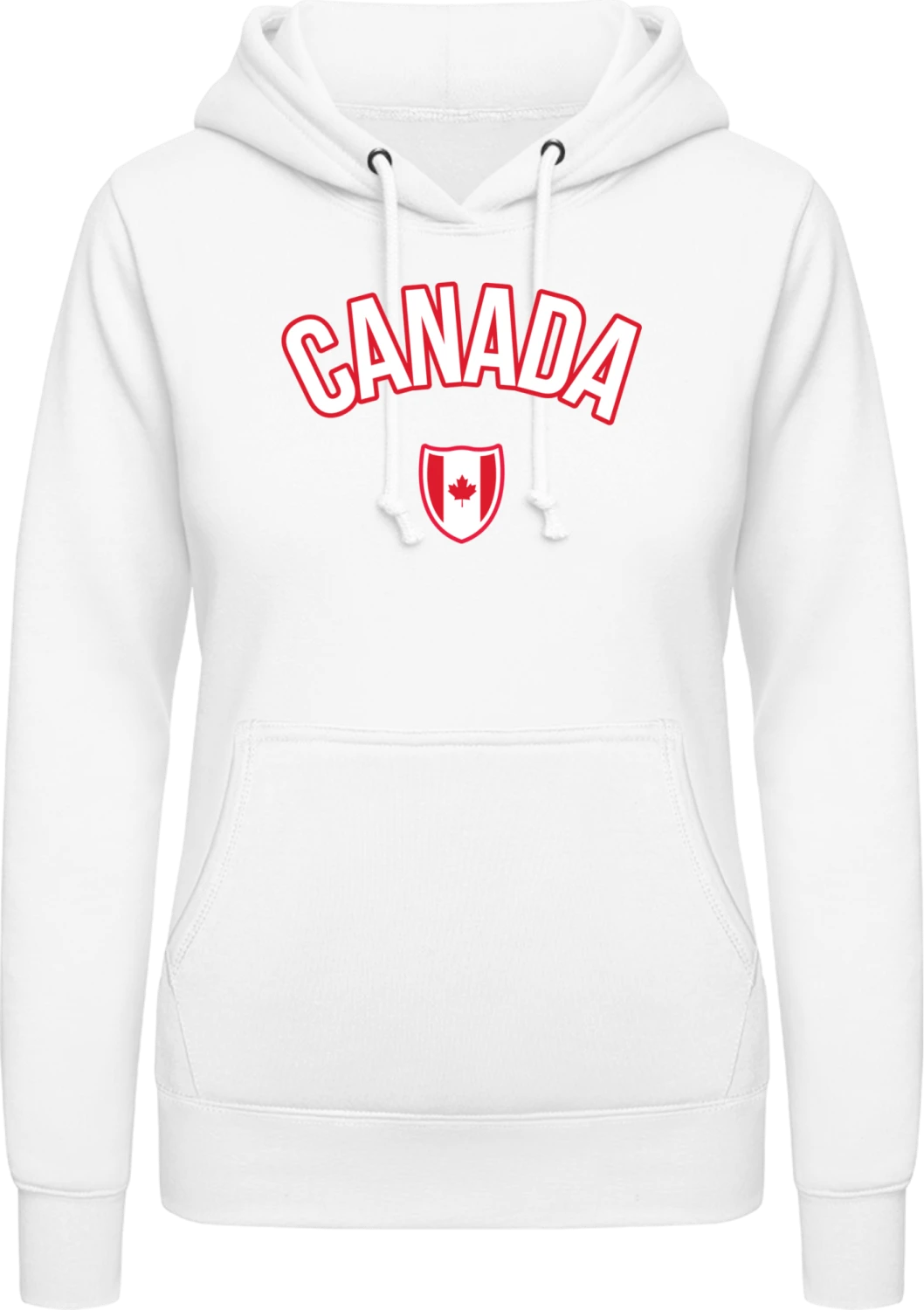 CANADA Fan - Arctic white AWDis ladies hoodie - Front