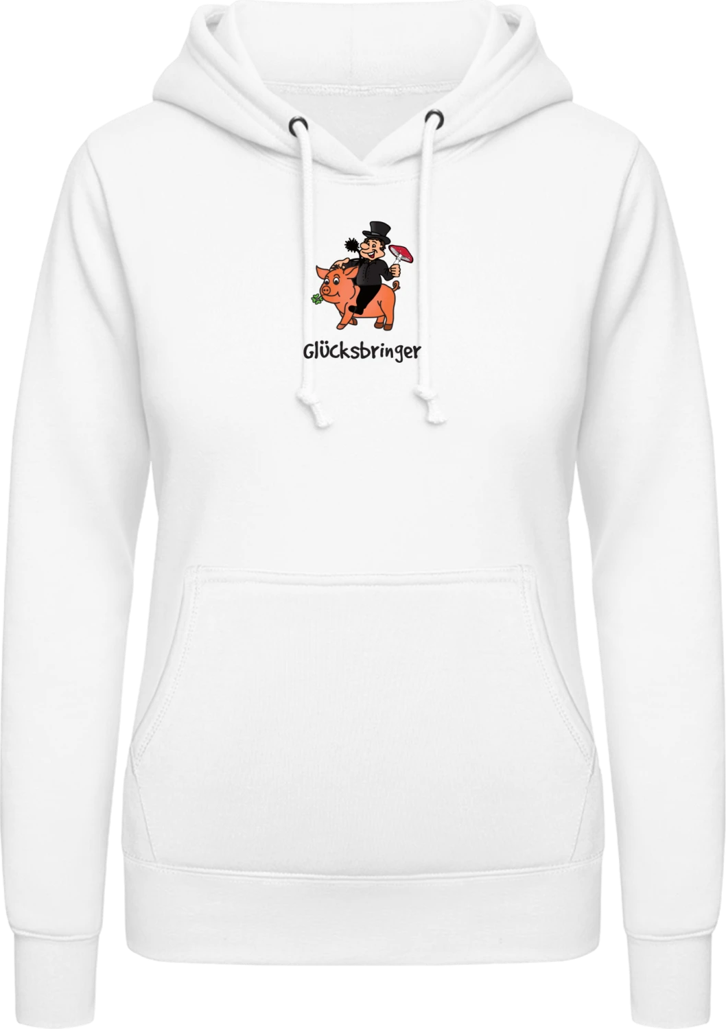 Glücksbringer - Arctic white AWDis ladies hoodie - Front