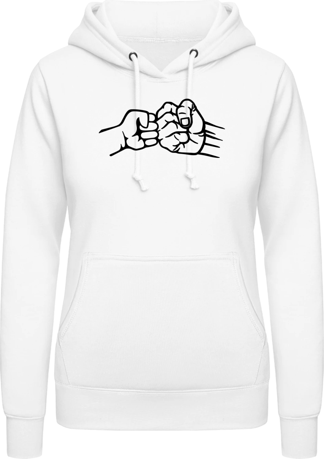 Father And Son - Arctic white AWDis ladies hoodie - Front