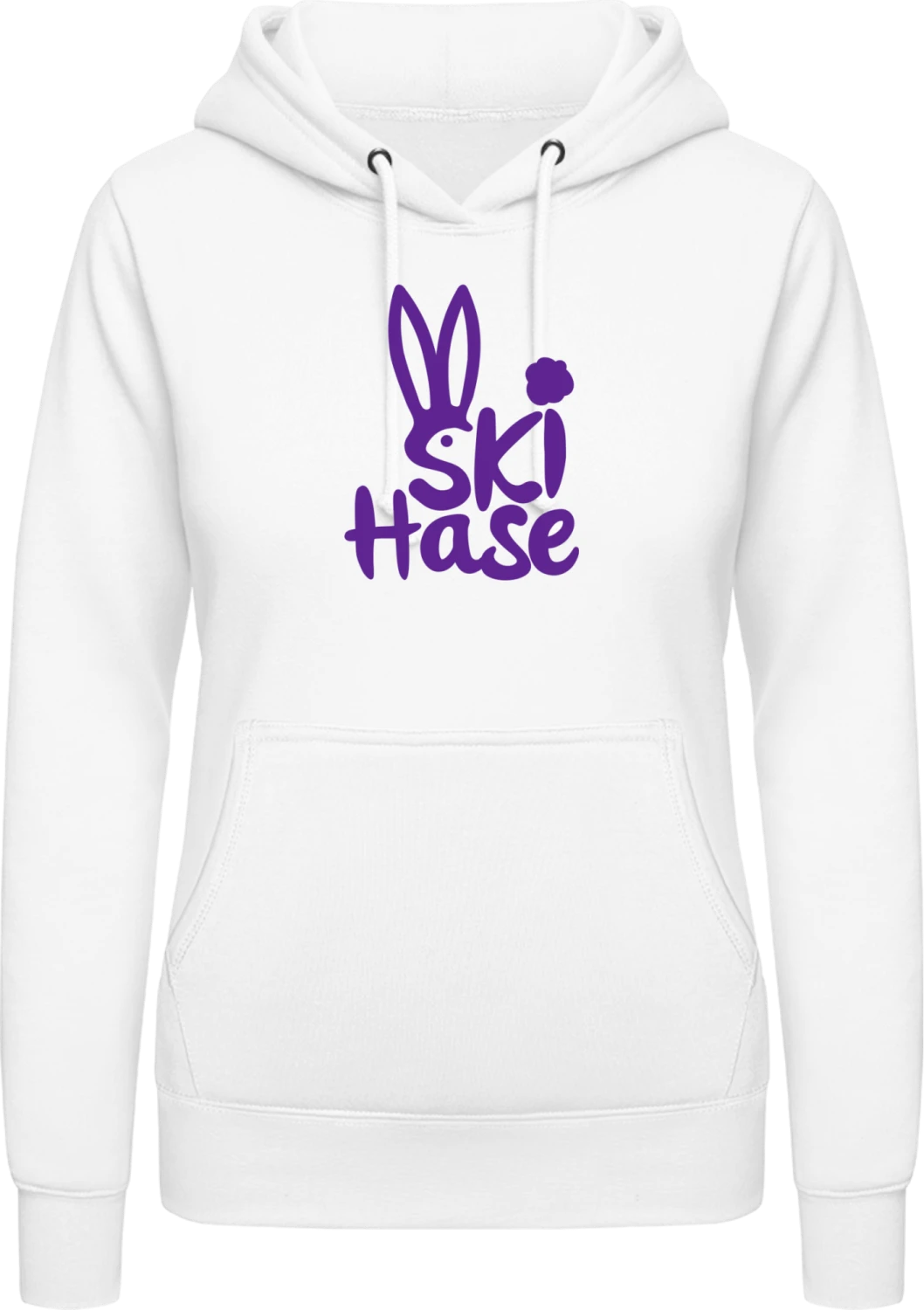 Skihase Logo - Arctic white AWDis ladies hoodie - Front