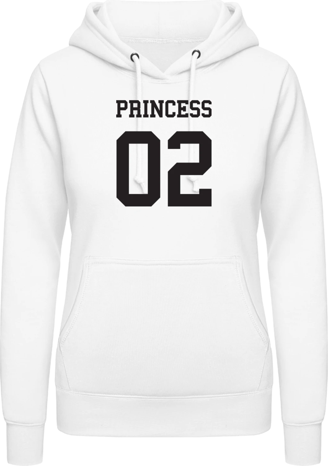 Princess 02 - Arctic white AWDis ladies hoodie - Front