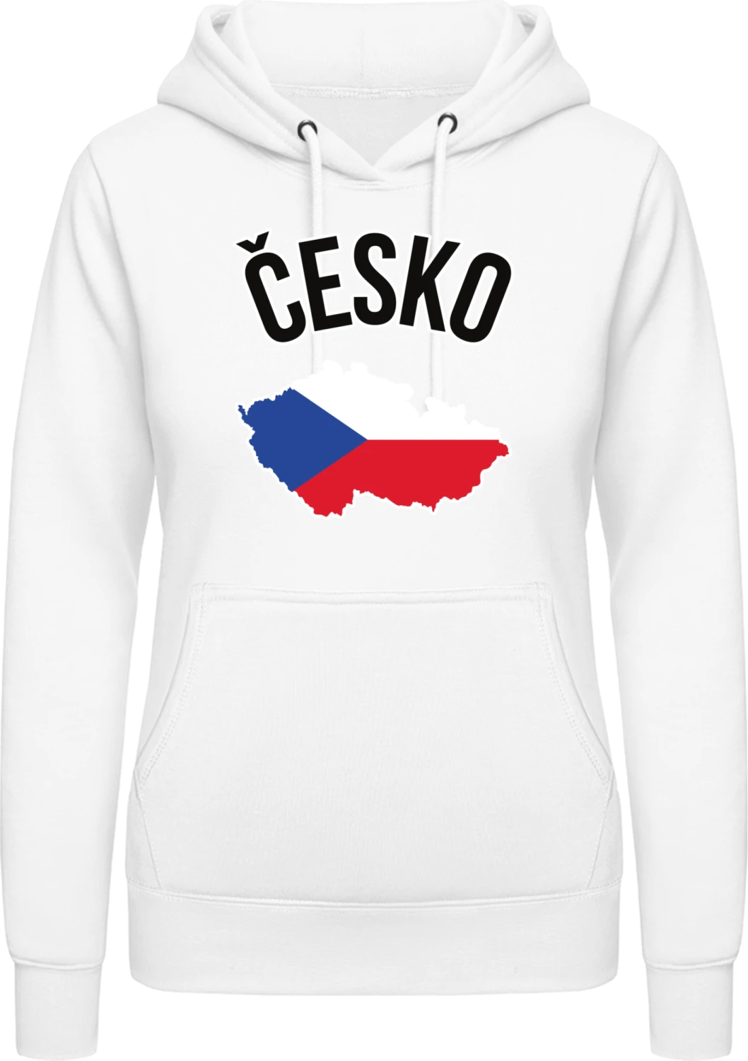 Cesko - Arctic white AWDis ladies hoodie - Front