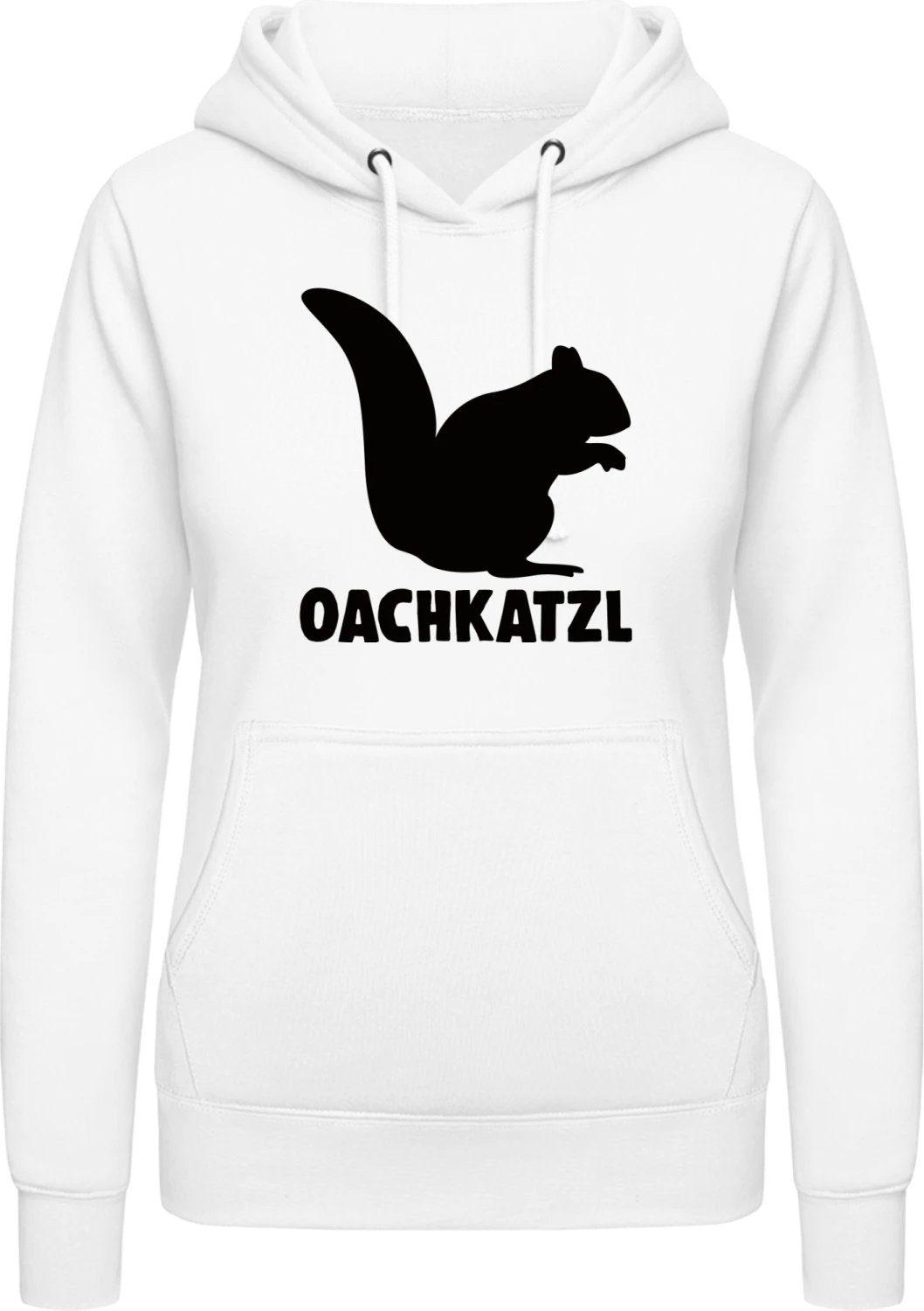 Oachkatzl - Arctic white AWDis ladies hoodie - Front