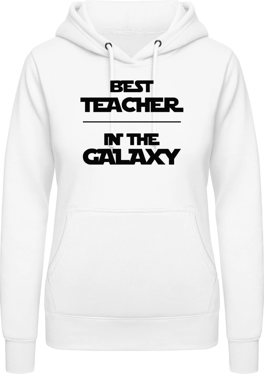 Best Teacher In The Galaxy School - Arctic white AWDis ladies hoodie - Front