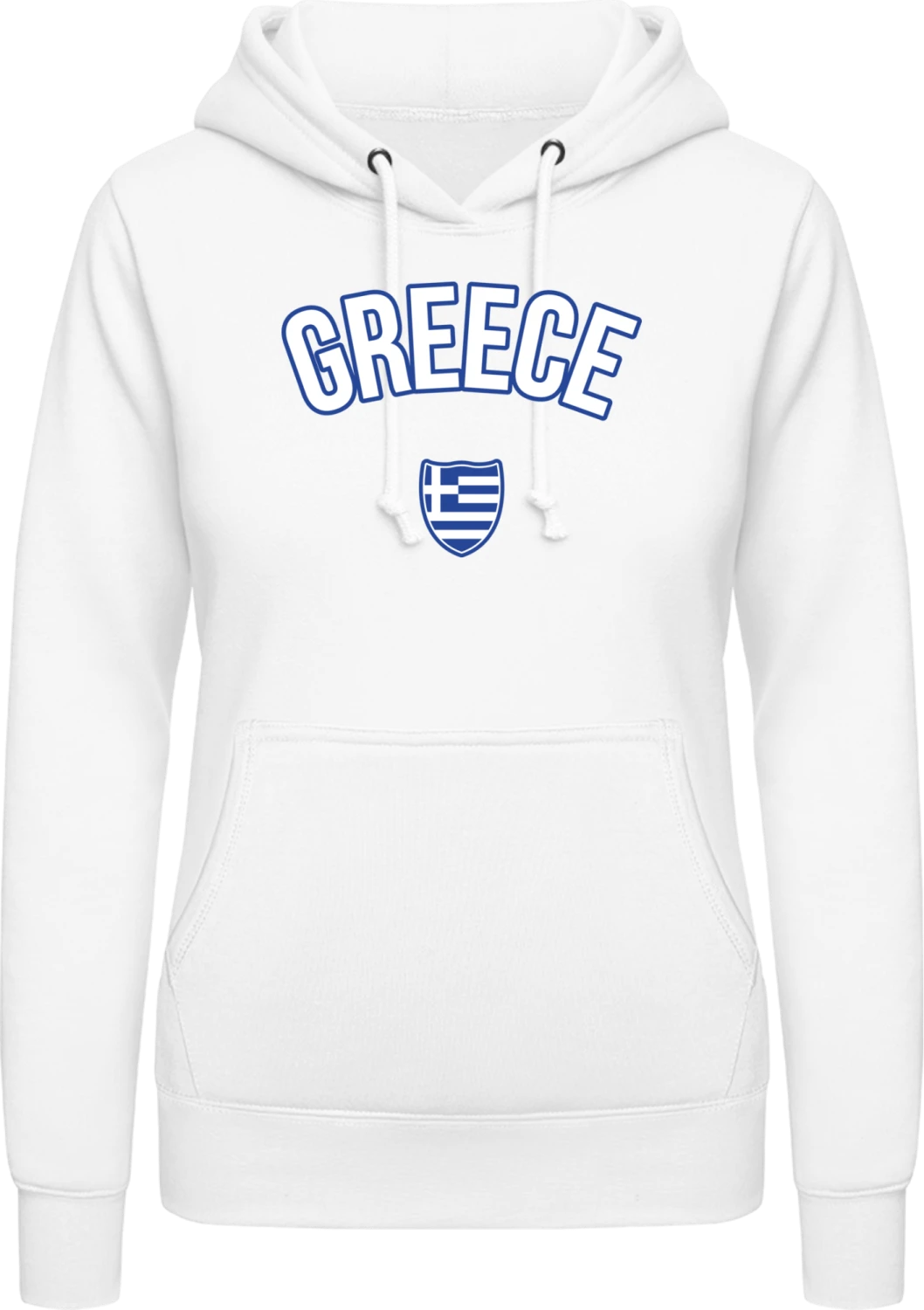 GREECE Fan - Arctic white AWDis ladies hoodie - Front