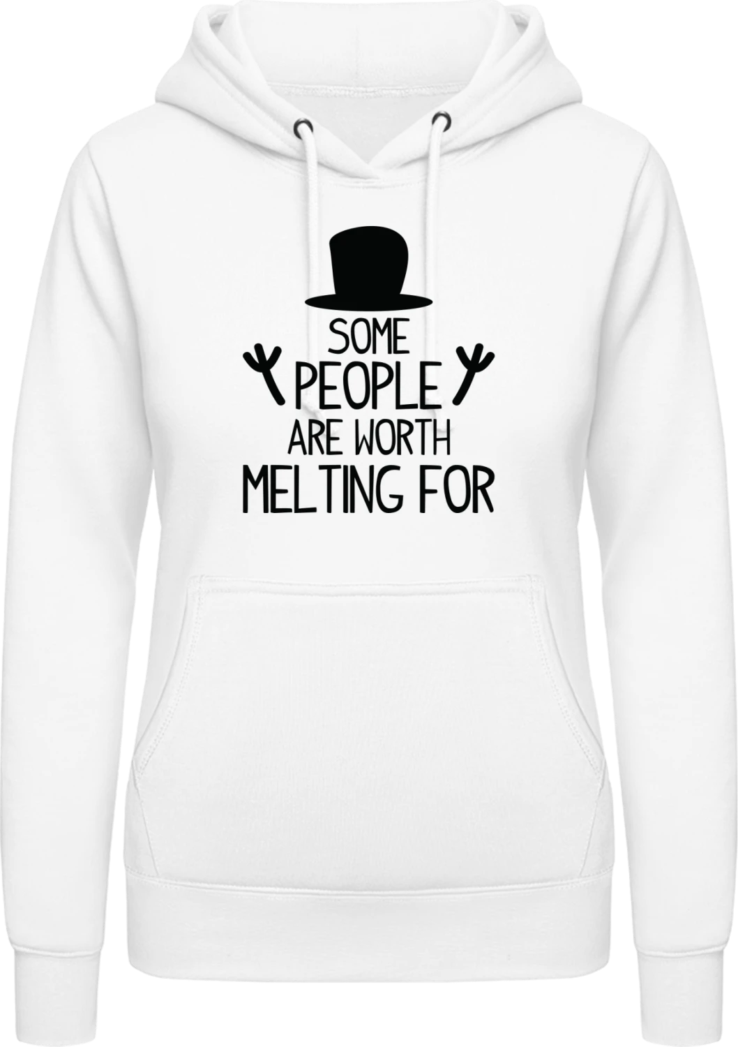 Some People Are Worth Melting For - Arctic white AWDis ladies hoodie - Front