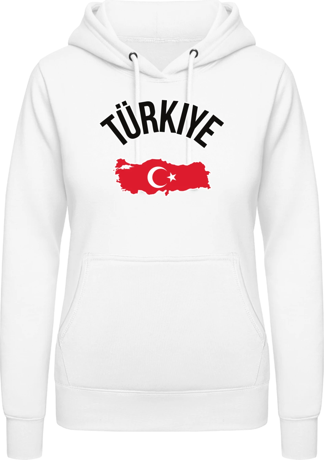 Türkiye - Arctic white AWDis ladies hoodie - Front