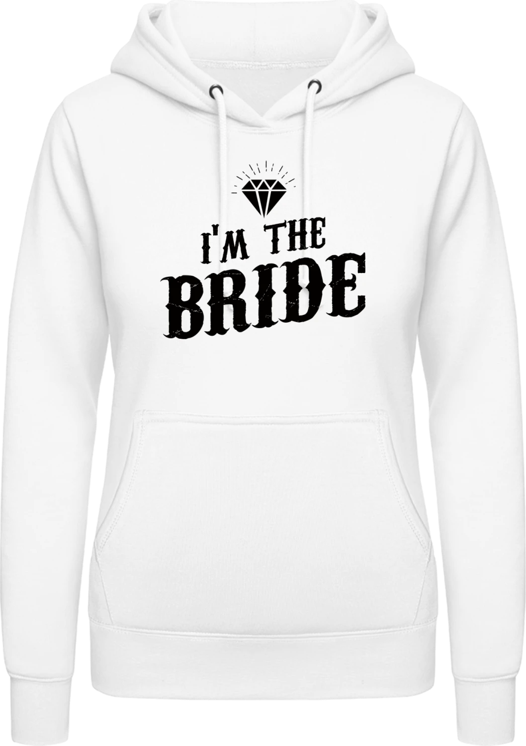 I'm The Bride - Arctic white AWDis ladies hoodie - Front