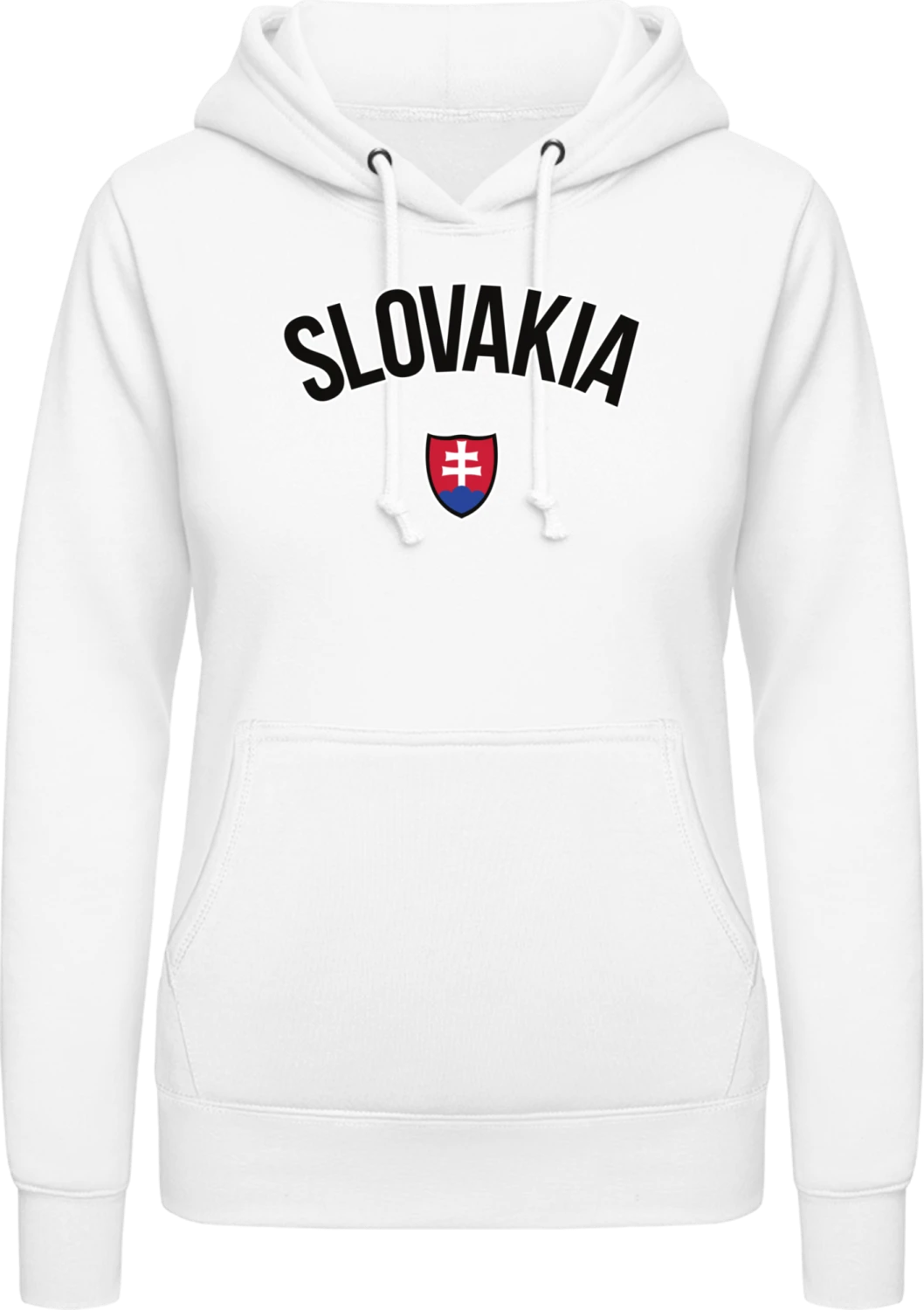 SLOVAKIA Fan - Arctic white AWDis ladies hoodie - Front