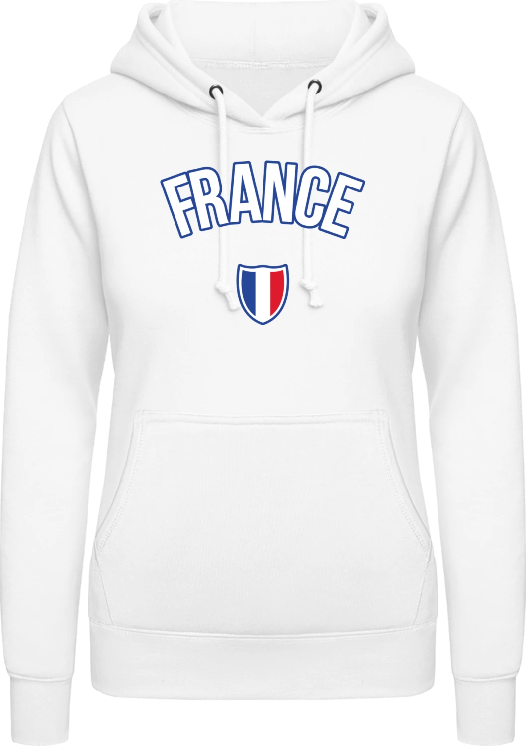 FRANCE Football Fan - Arctic white AWDis ladies hoodie - Front