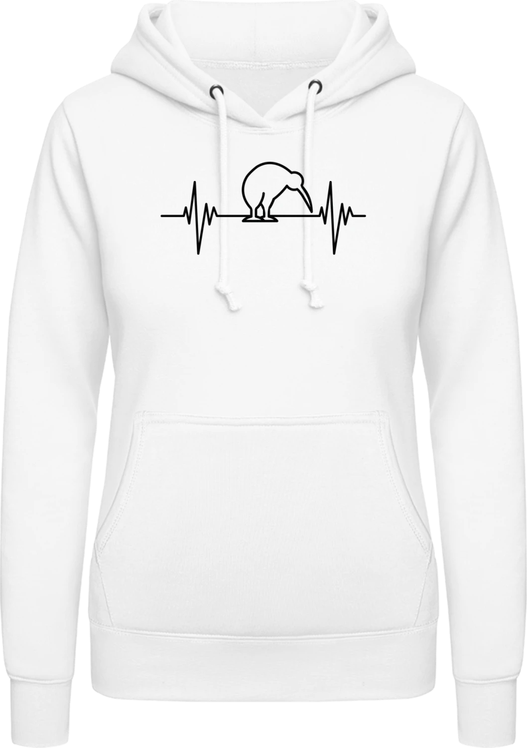 Kiwi Pulse - Arctic white AWDis ladies hoodie - Front