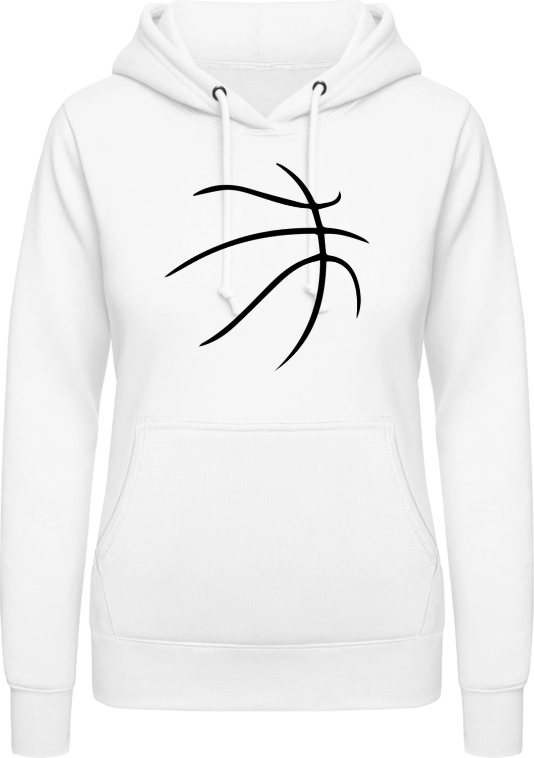 Basketball Effekt T-shirt - Arctic white AWDis ladies hoodie - Front