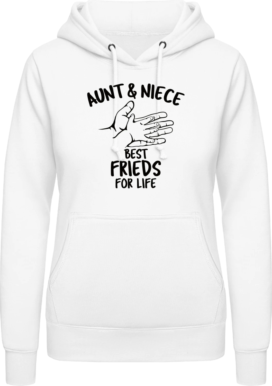 Aunt & Niece Best Friends For Life - Arctic white AWDis ladies hoodie - Front