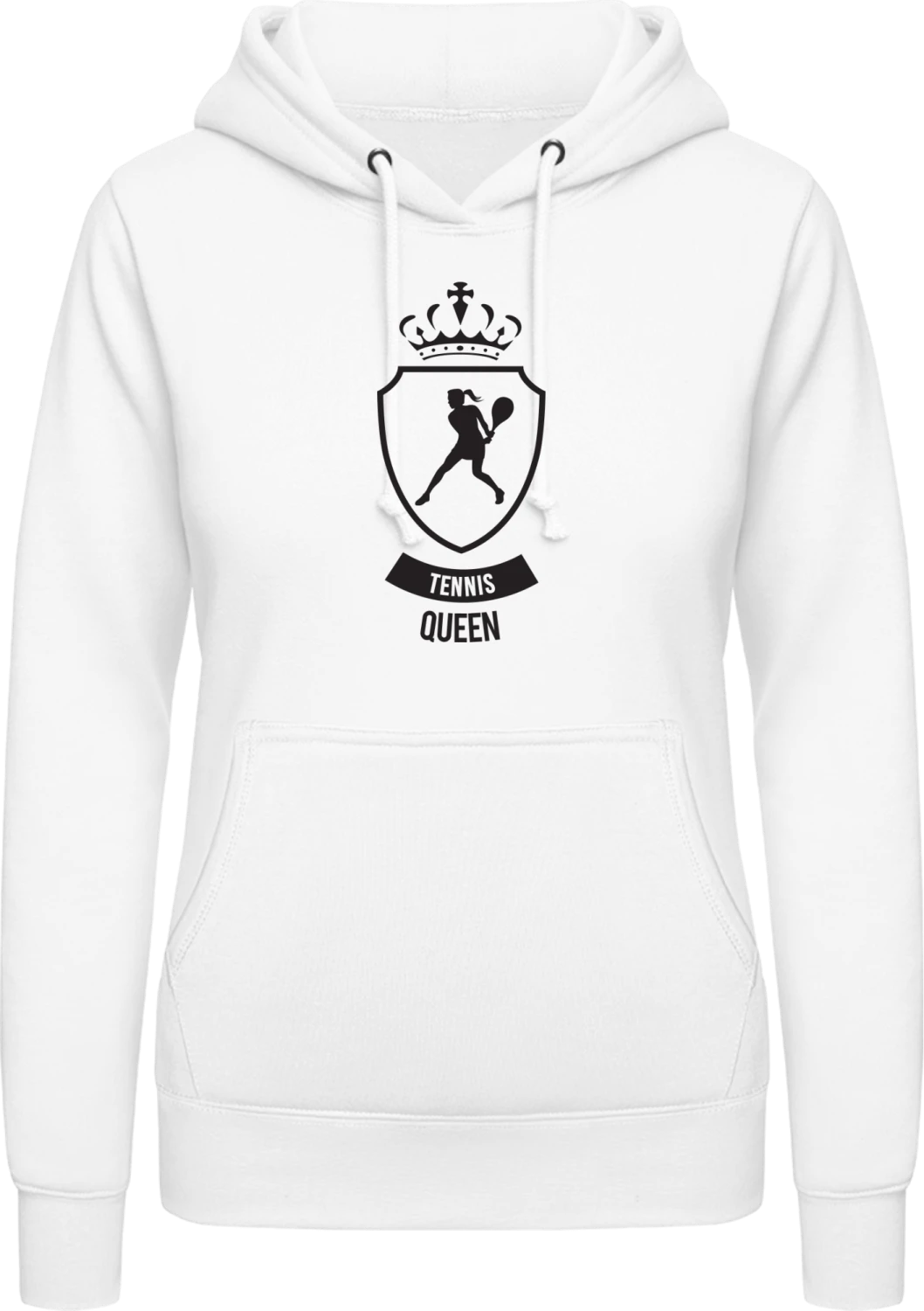 Tennis Queen - Arctic white AWDis ladies hoodie - Front