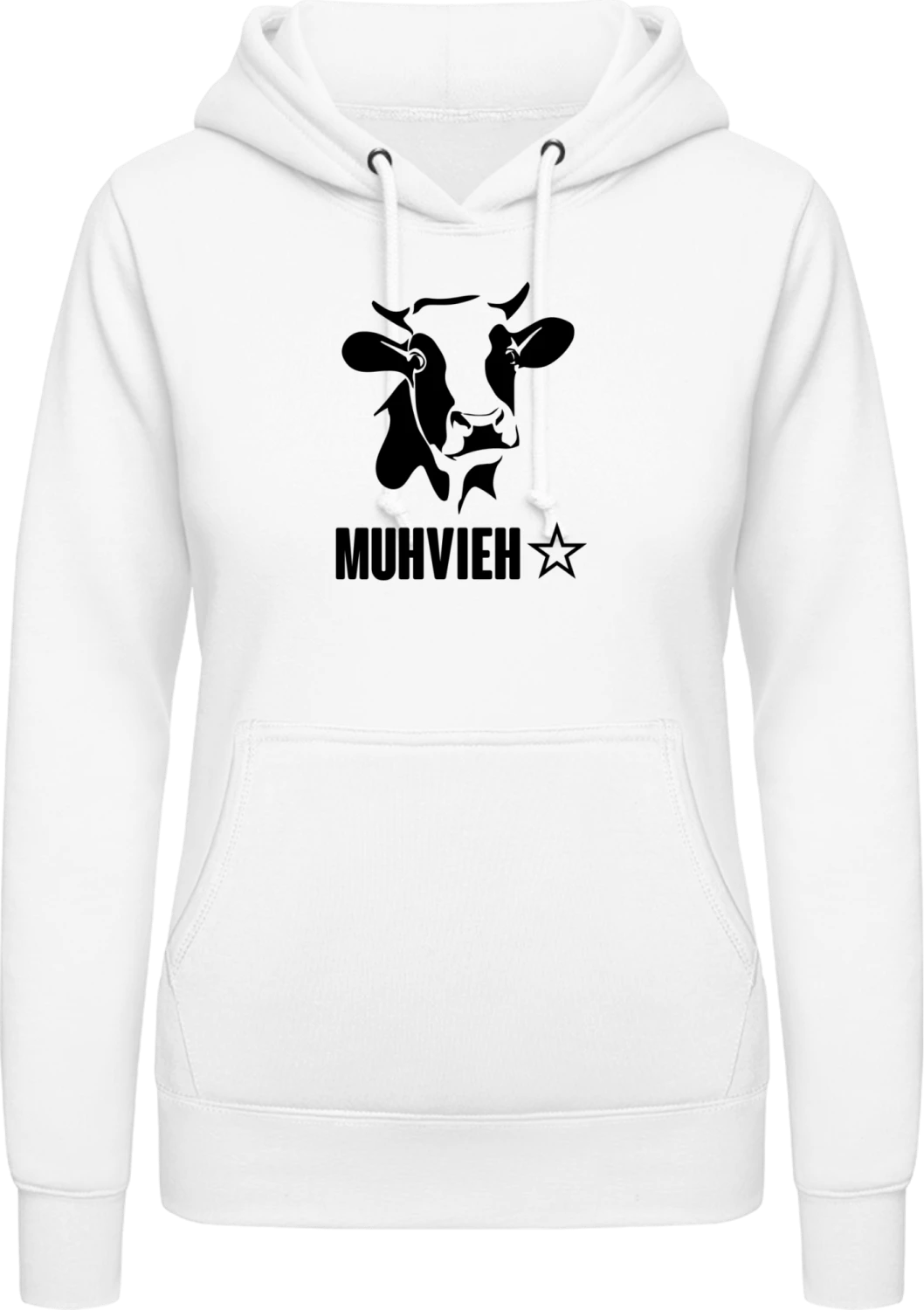 Muhviehstar kommt von Movie Star - Arctic white AWDis ladies hoodie - Front