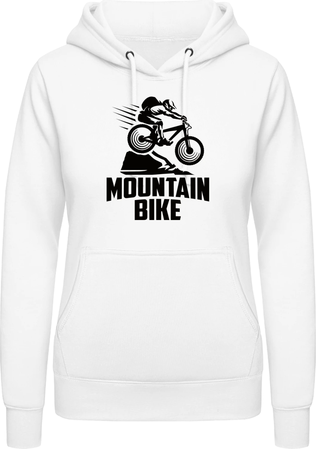 Mountainbike Downhill - Arctic white AWDis ladies hoodie - Front