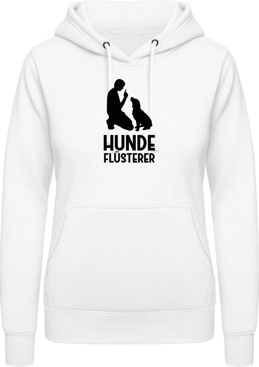 Hundeflüsterer - Arctic white AWDis ladies hoodie - Front