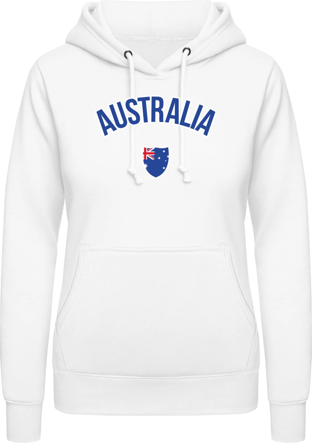 AUSTRALIA Fan - Arctic white AWDis ladies hoodie - Front