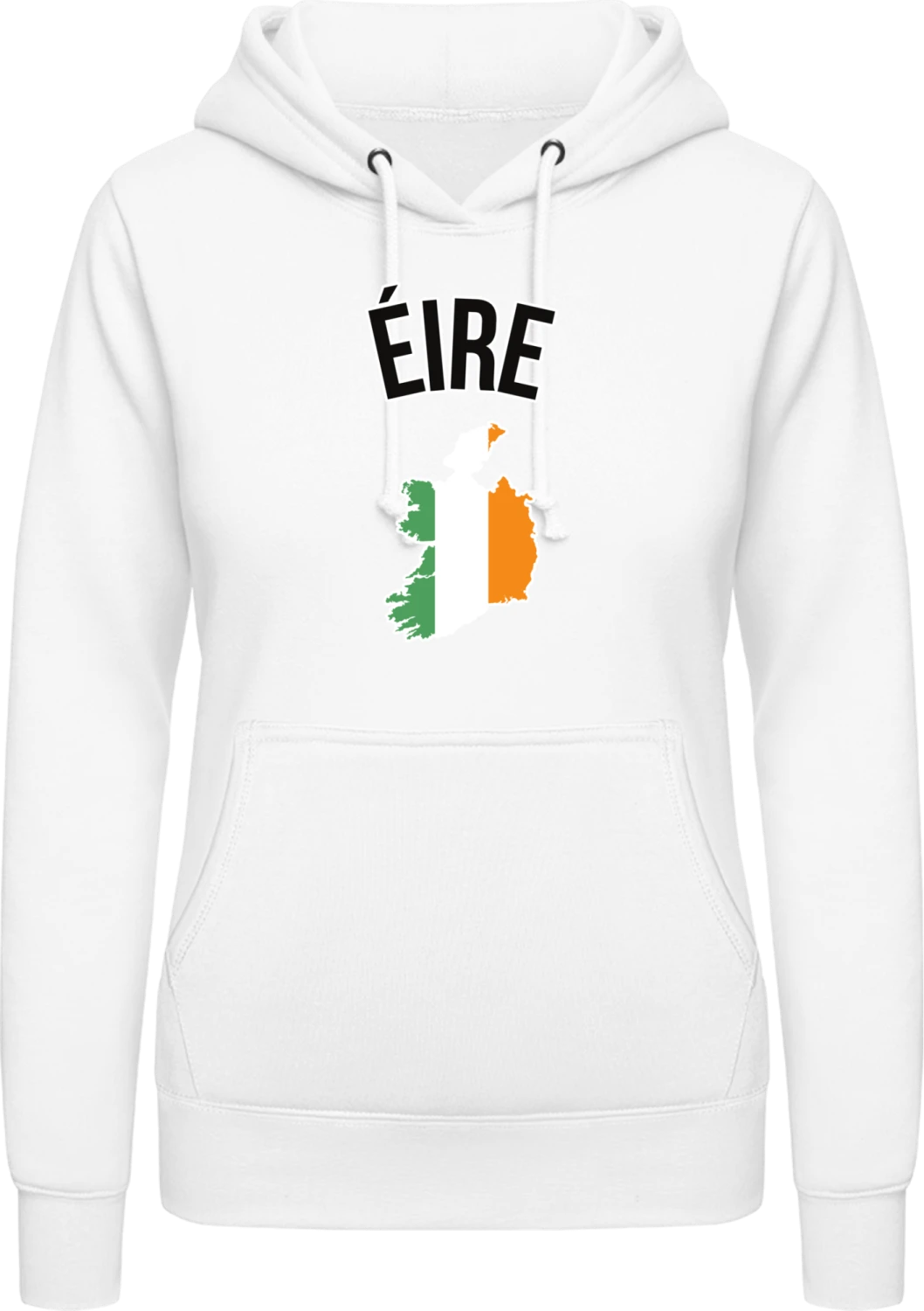 Éire - Arctic white AWDis ladies hoodie - Front