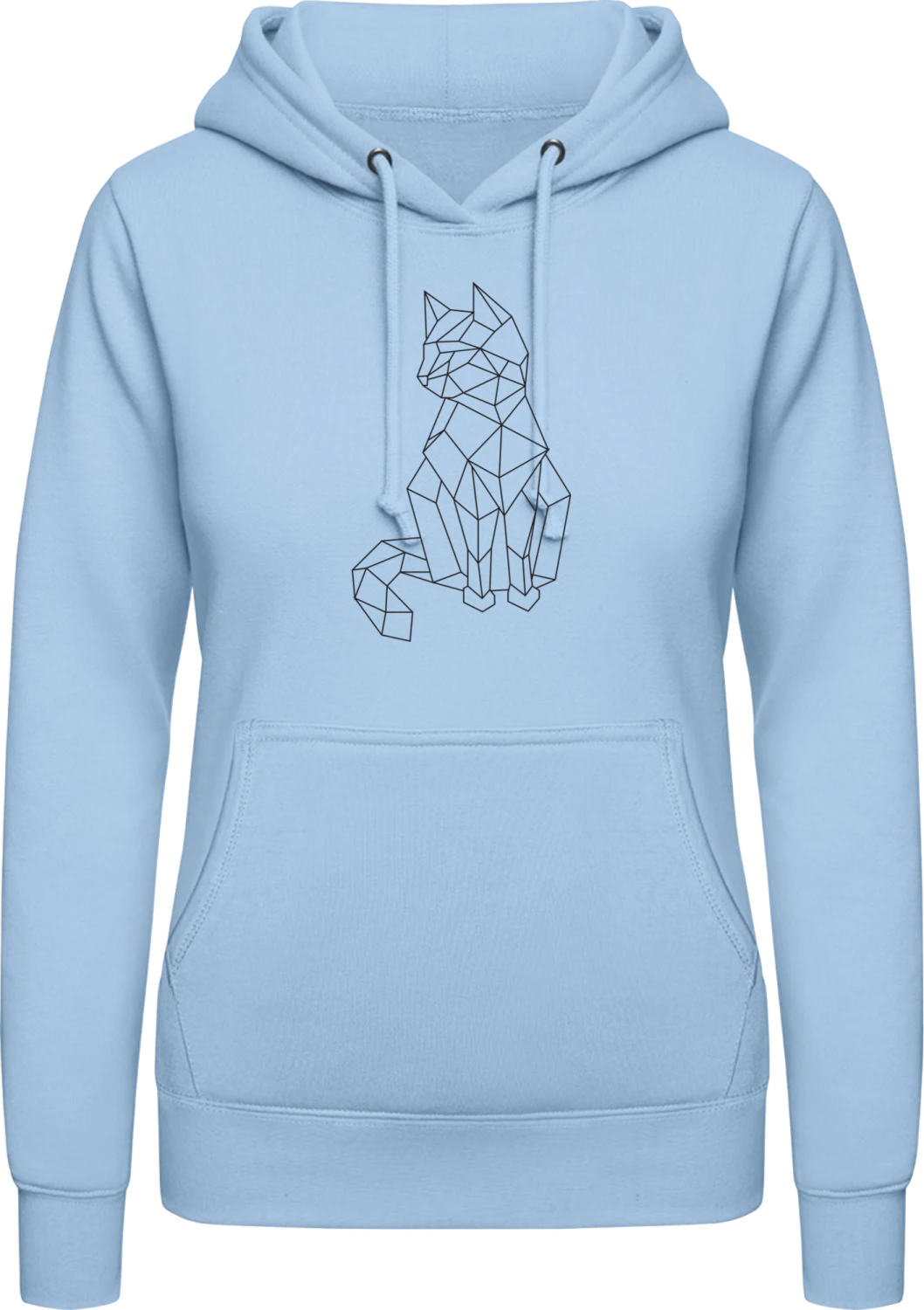 Cat Geometric - Front_Sky Blue