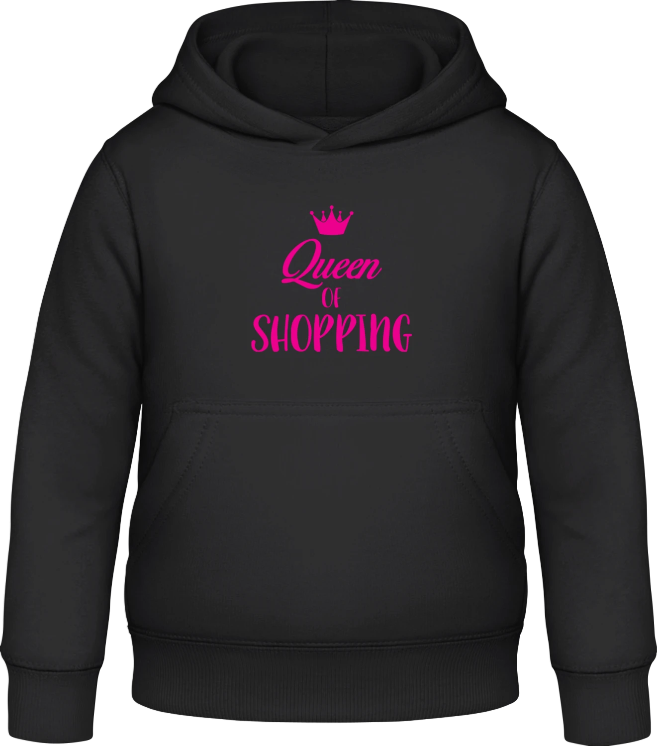 Queen Of Shopping - Black Awdis Hoodie Kids - Front