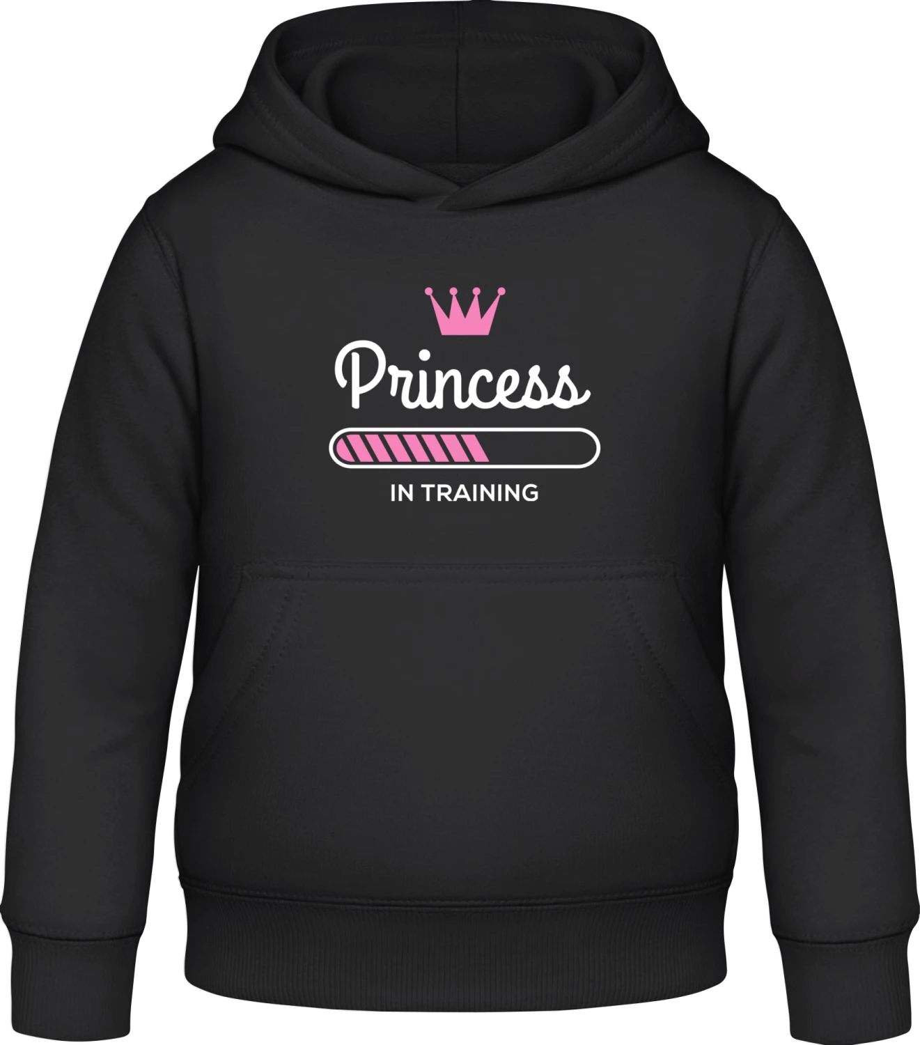 Princess In Training - Black Awdis Hoodie Kids - Front