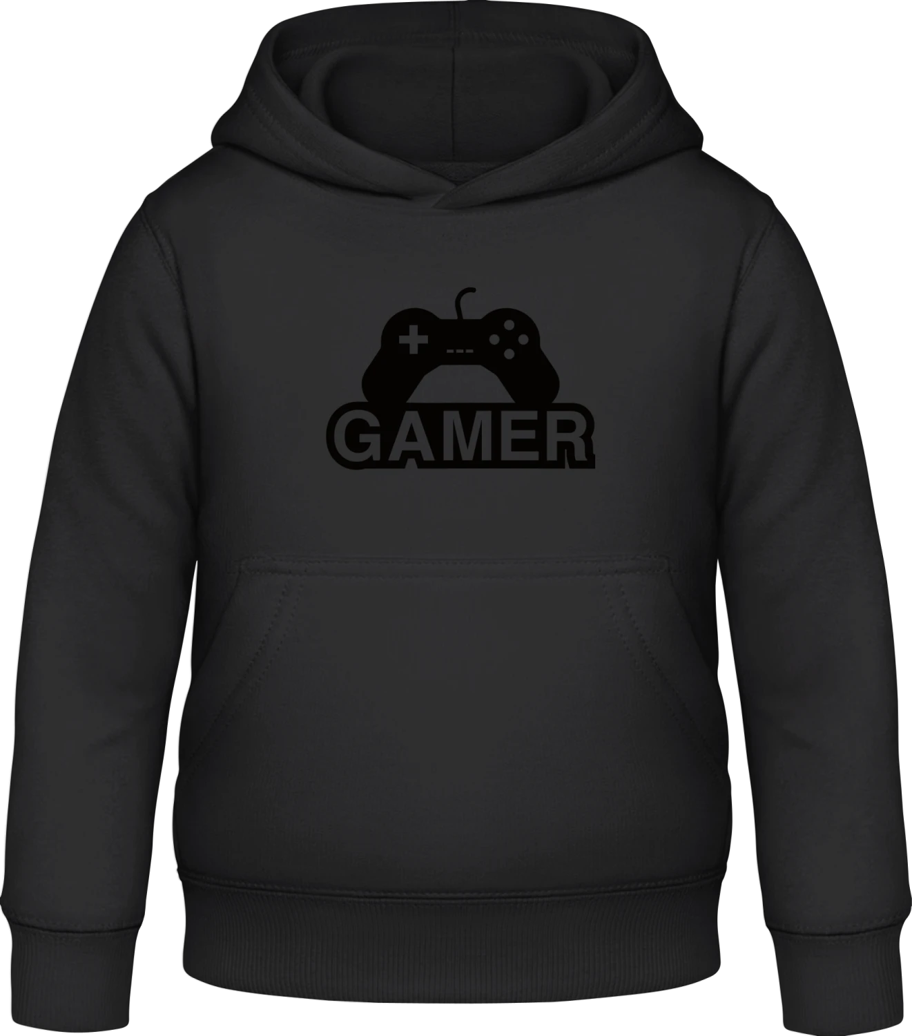 Gamer Controller - Black Awdis Hoodie Kids - Front