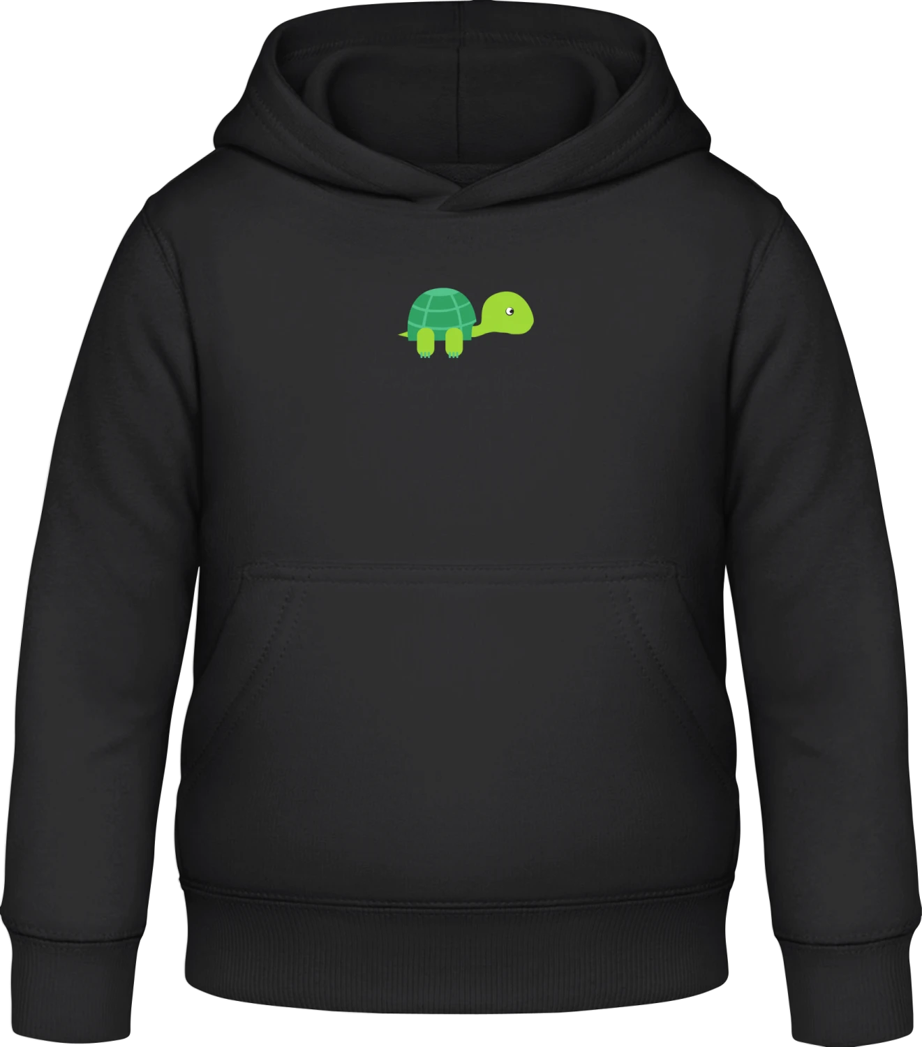 Schildkröte Illustration - Black Awdis Hoodie Kids - Front