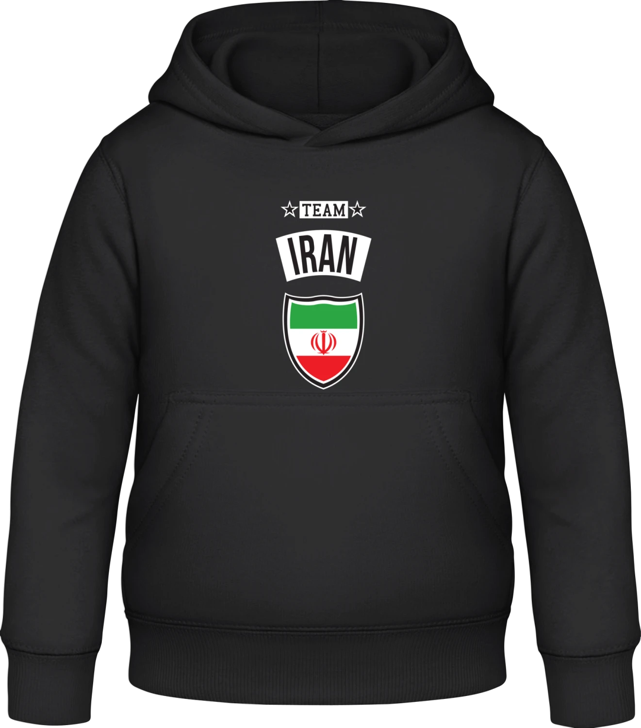 Team Iran - Black Awdis Hoodie Kids - Front