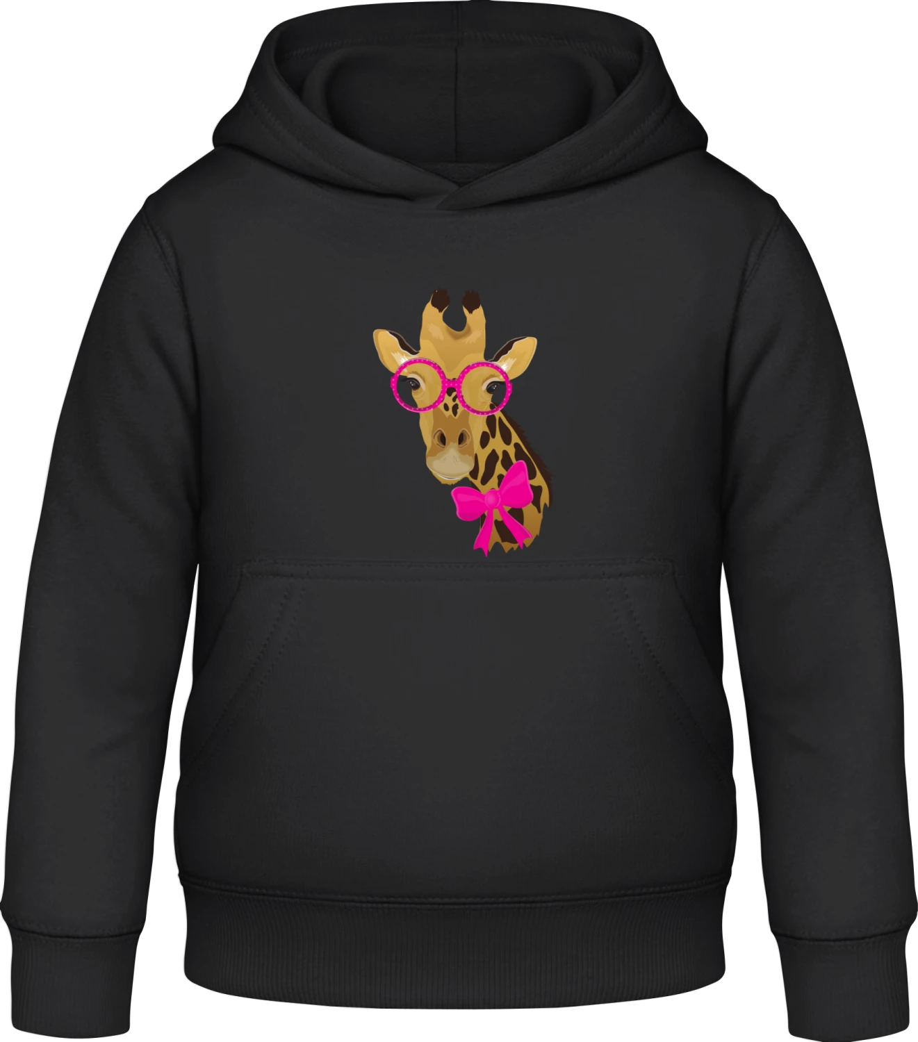 Giraffe Fashion - Black Awdis Hoodie Kids - Front