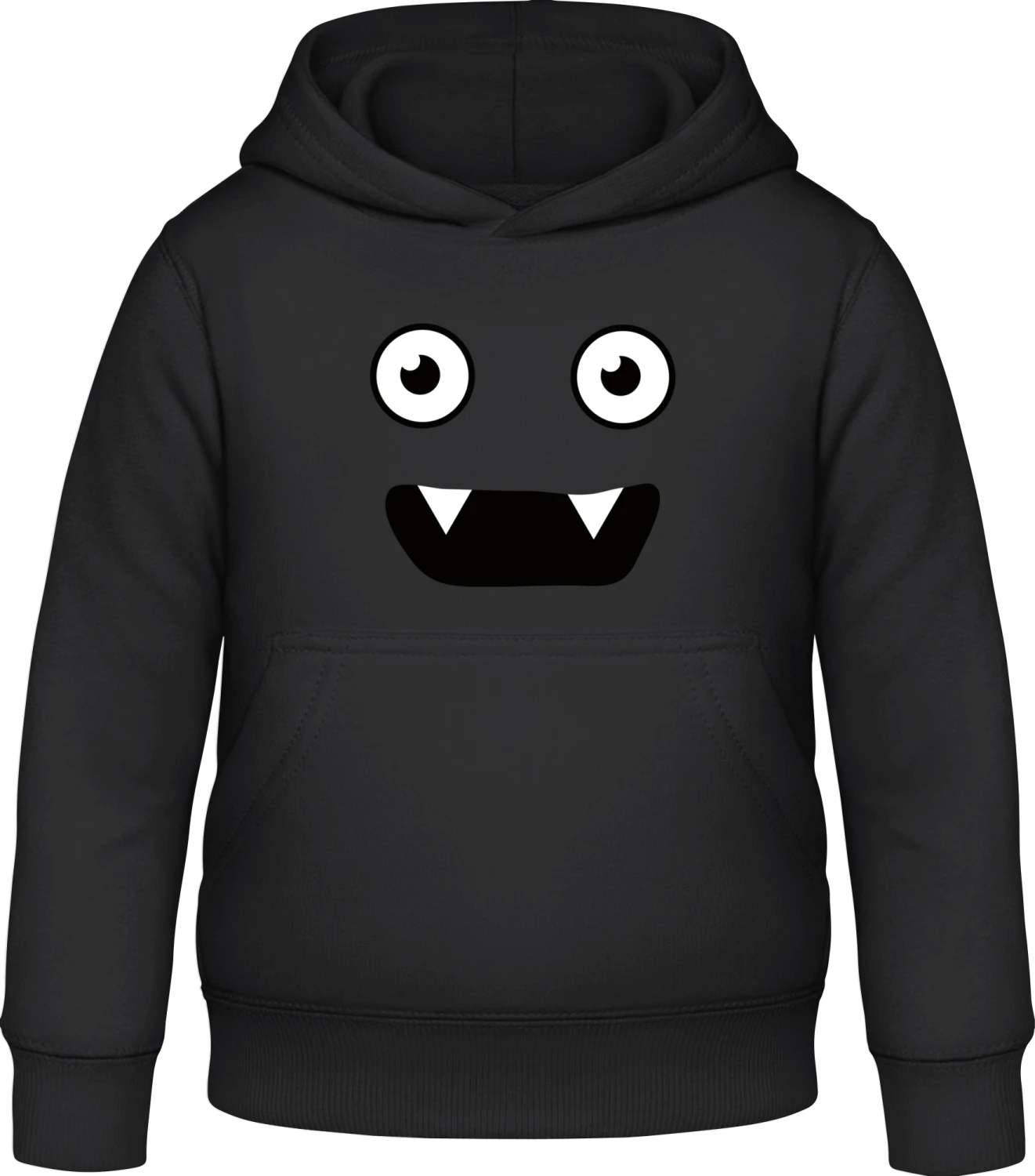 Monster Face - Black Awdis Hoodie Kids - Front