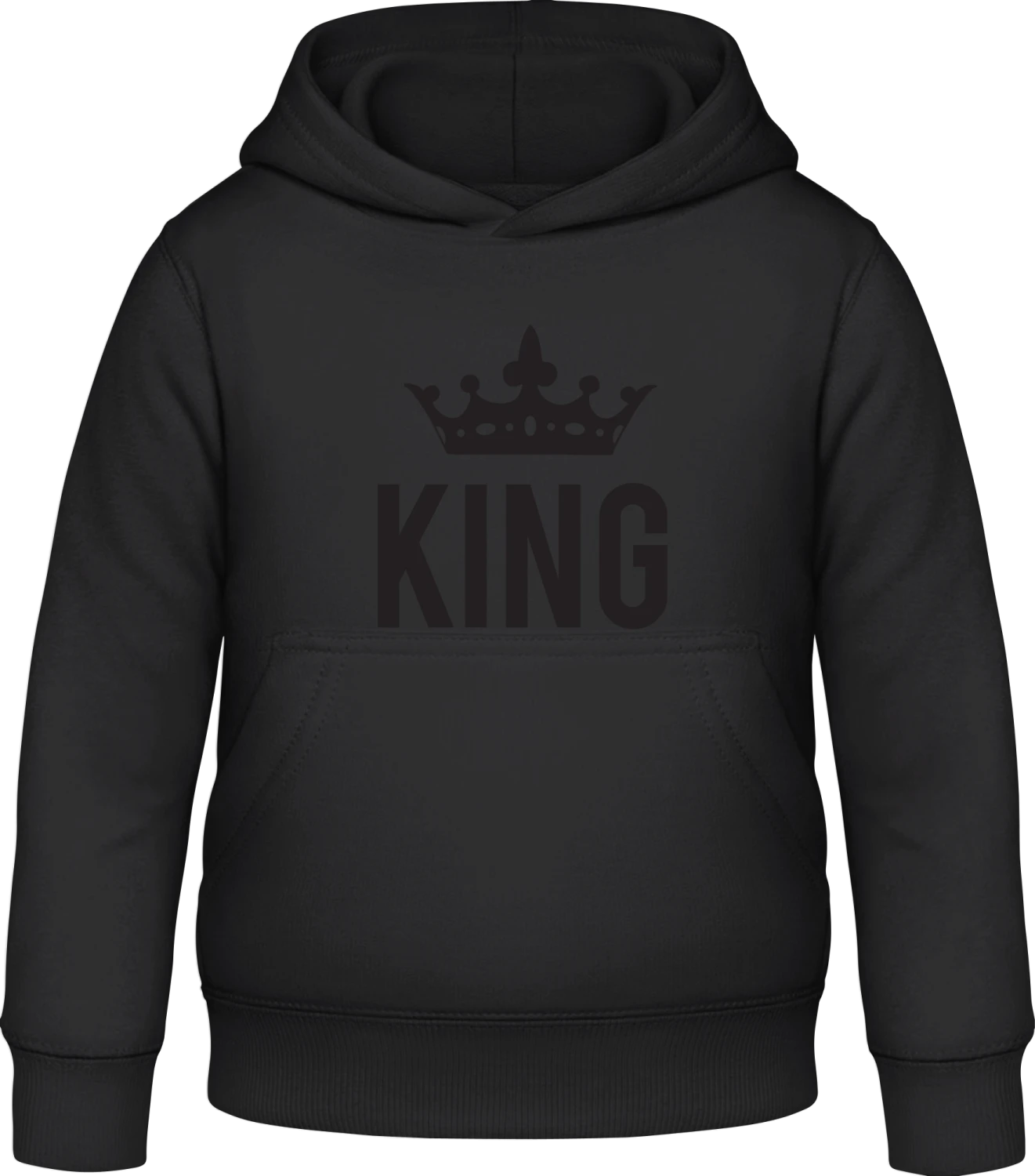 King - Black Awdis Hoodie Kids - Front