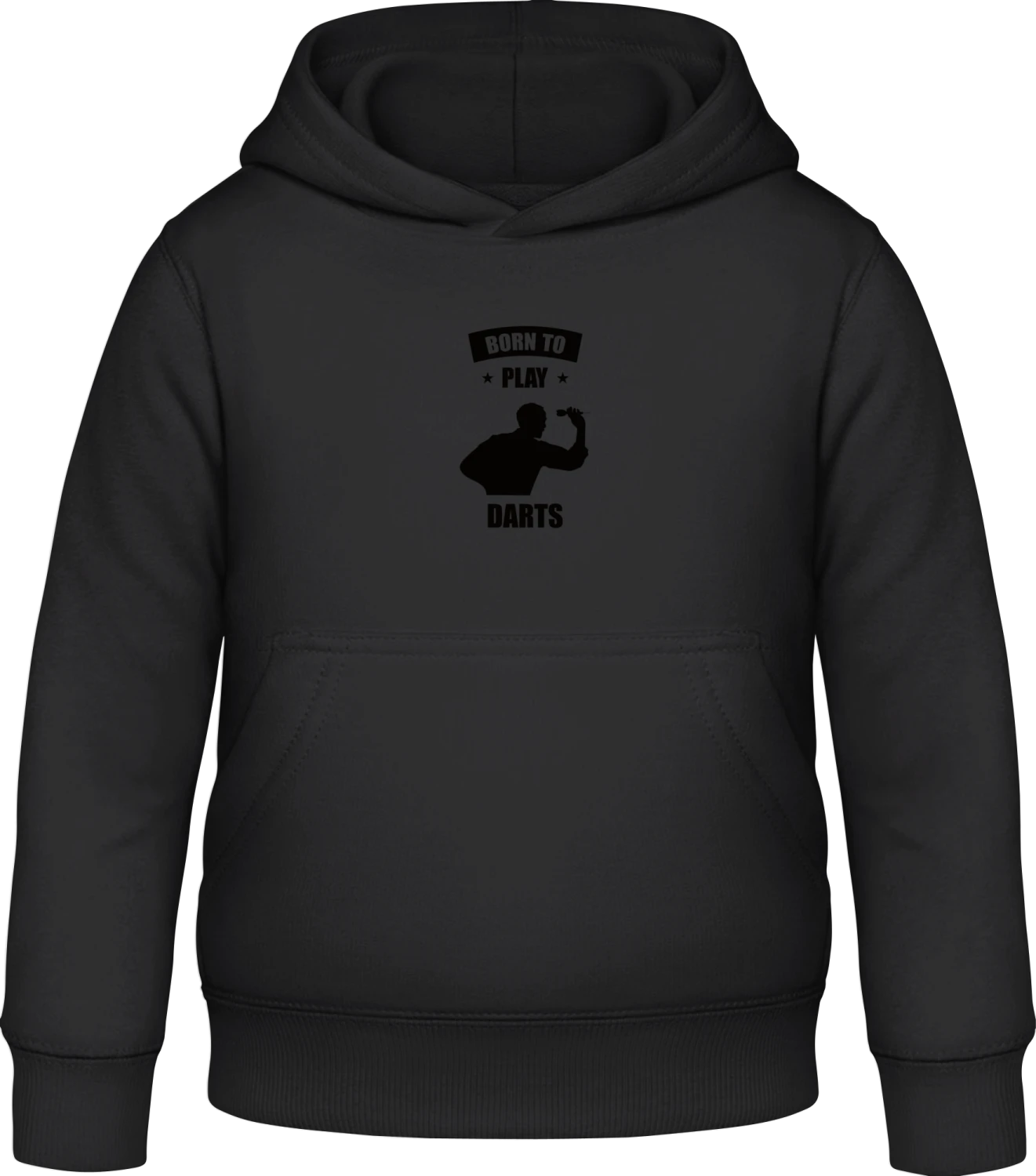 Born To Play Darts - Black Awdis Hoodie Kids - Front