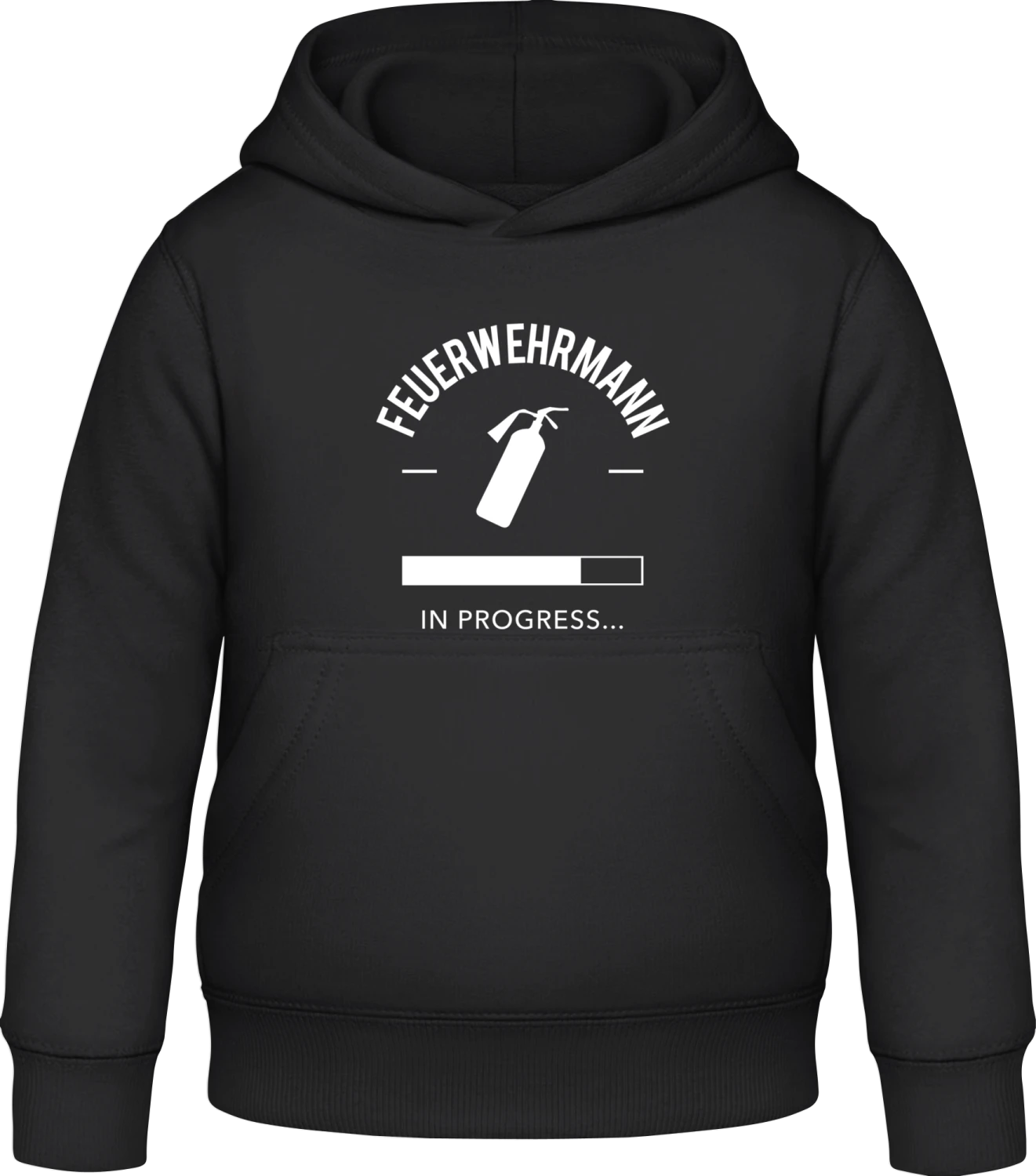 Feuerwehrmann Berufswunsch - Black Awdis Hoodie Kids - Front