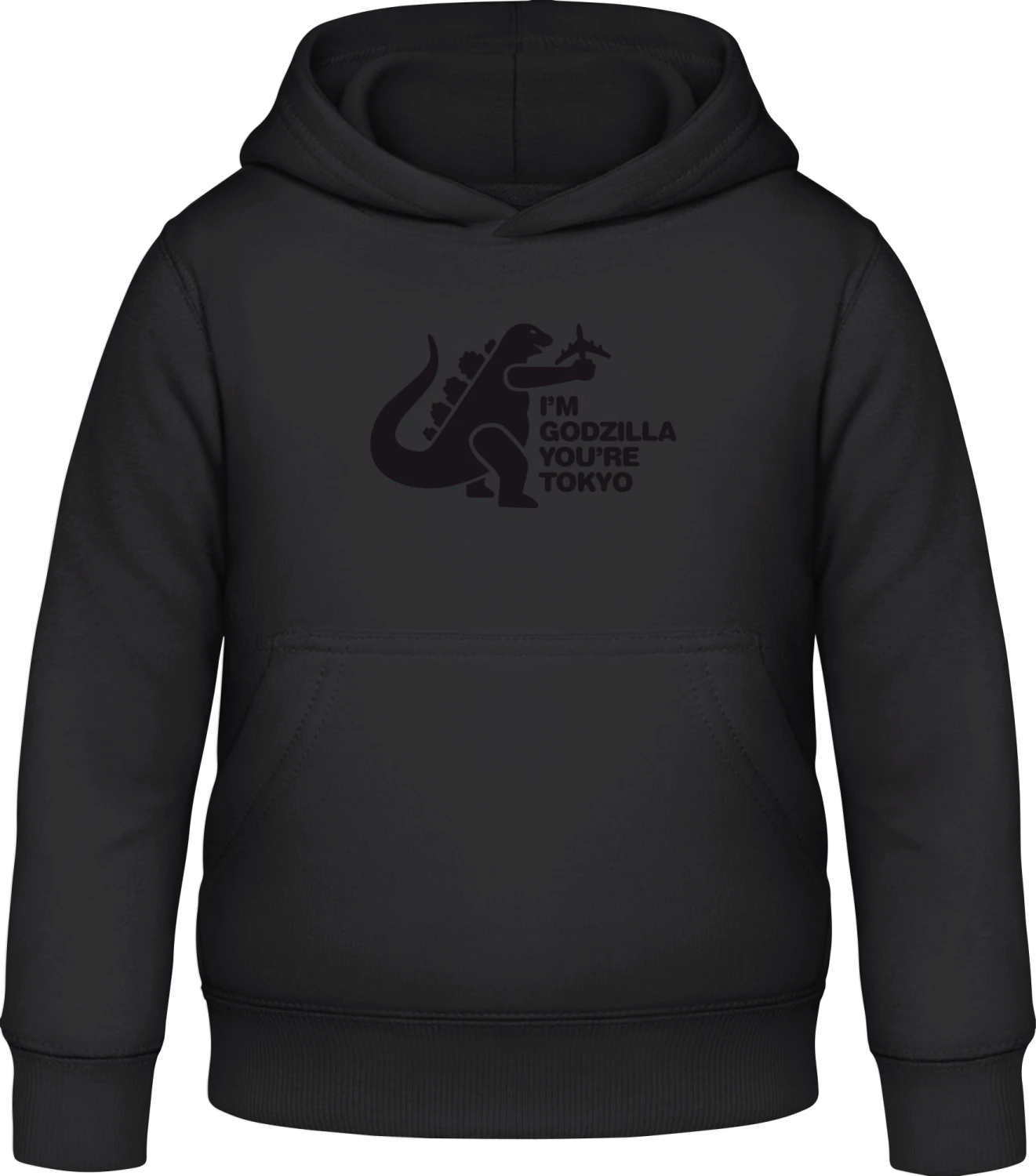 Godzilla - Black Awdis Hoodie Kids - Front